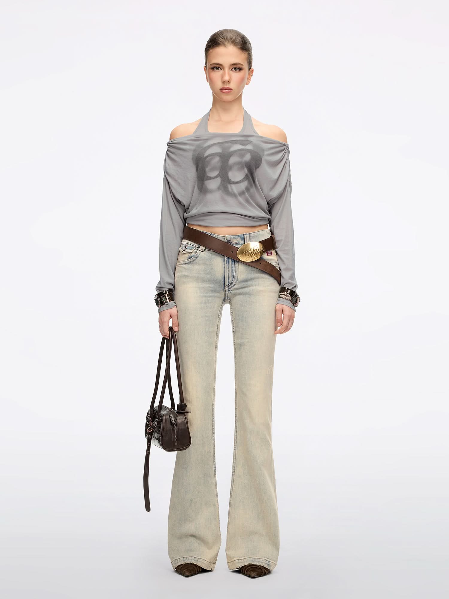 Distressed Flared Jeans