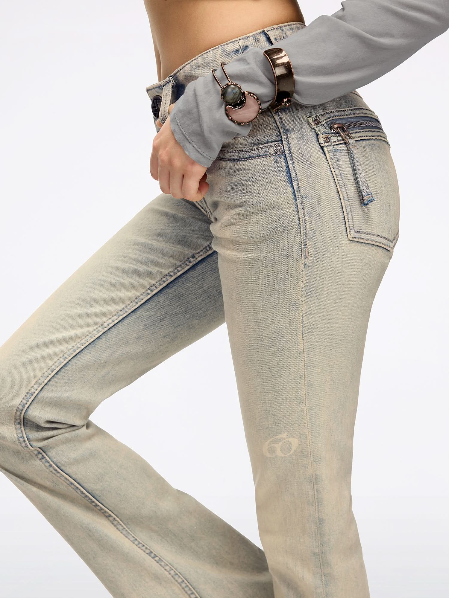 Distressed Flared Jeans