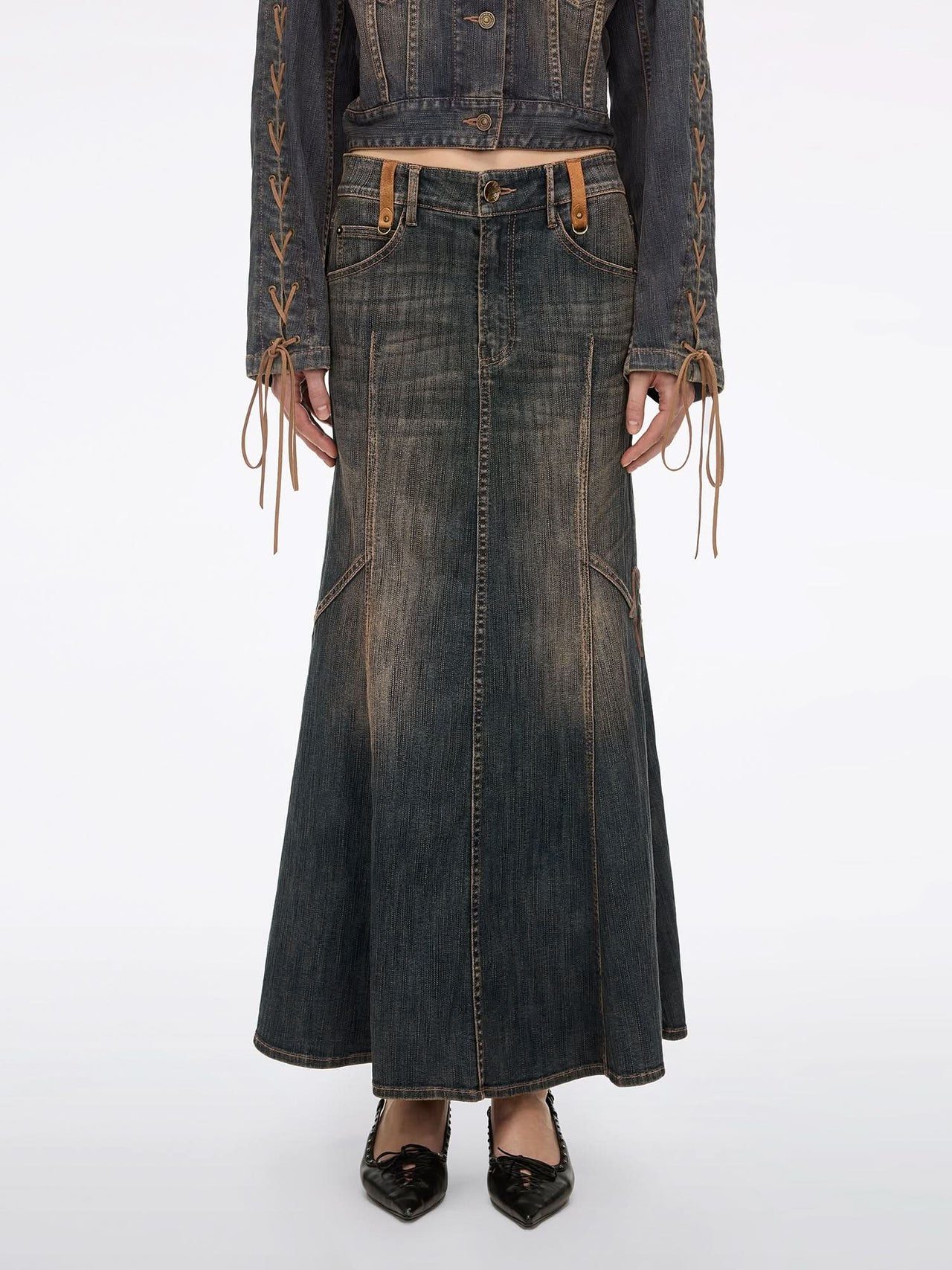 Mermaid Denim Maxi Skirt