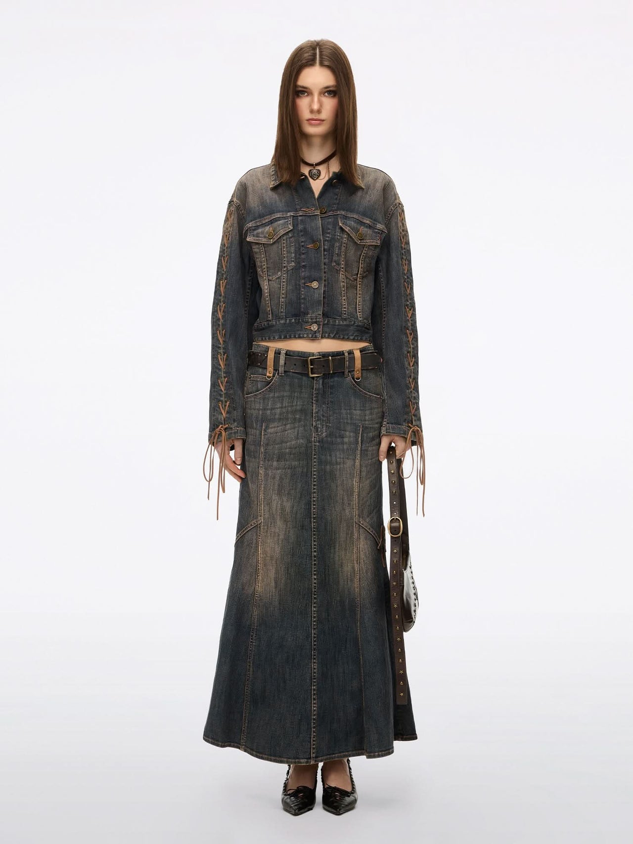 Mermaid Denim Maxi Skirt