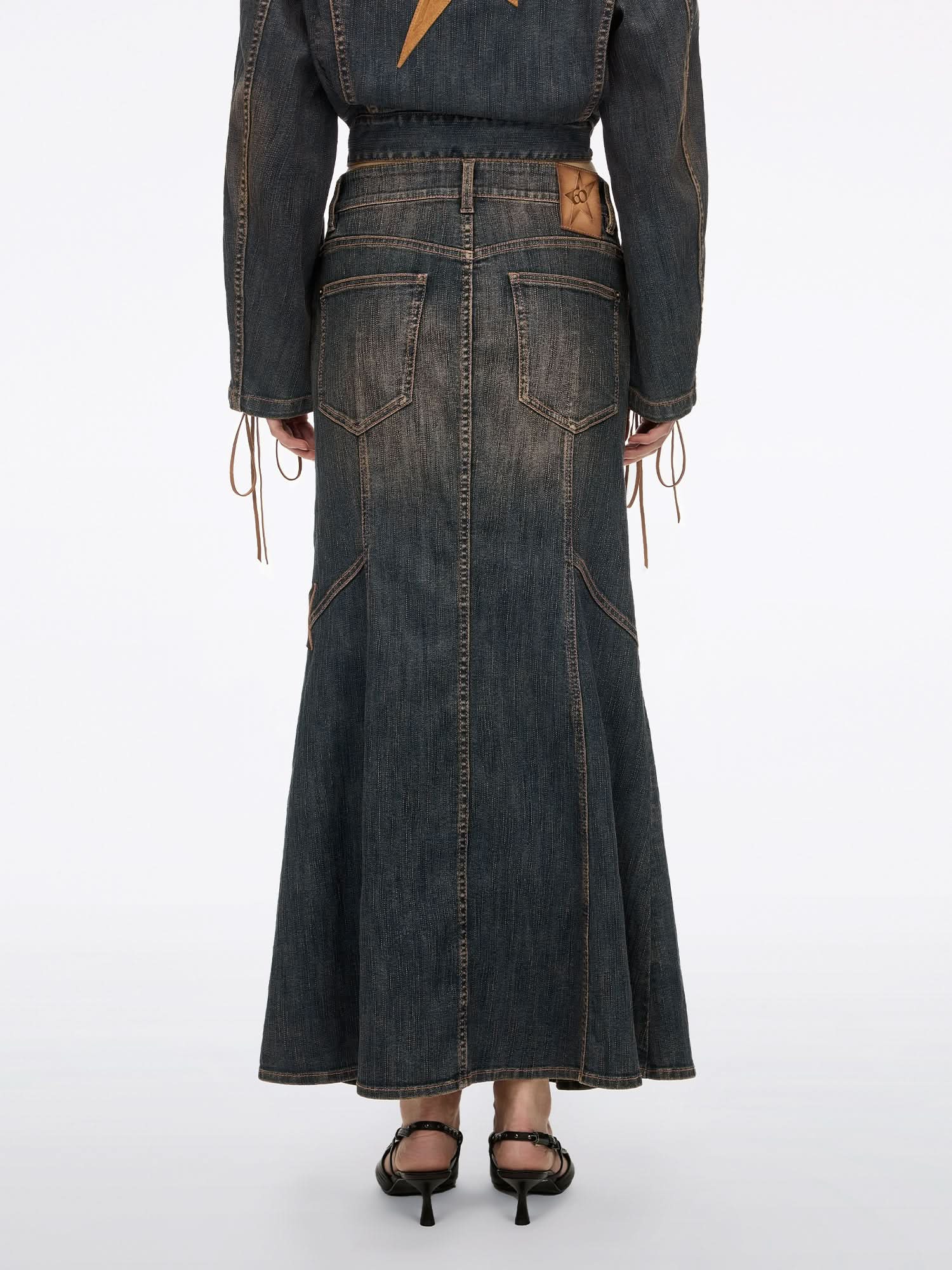 Mermaid Denim Maxi Skirt