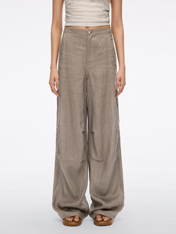 Linen Wide-Leg Pants