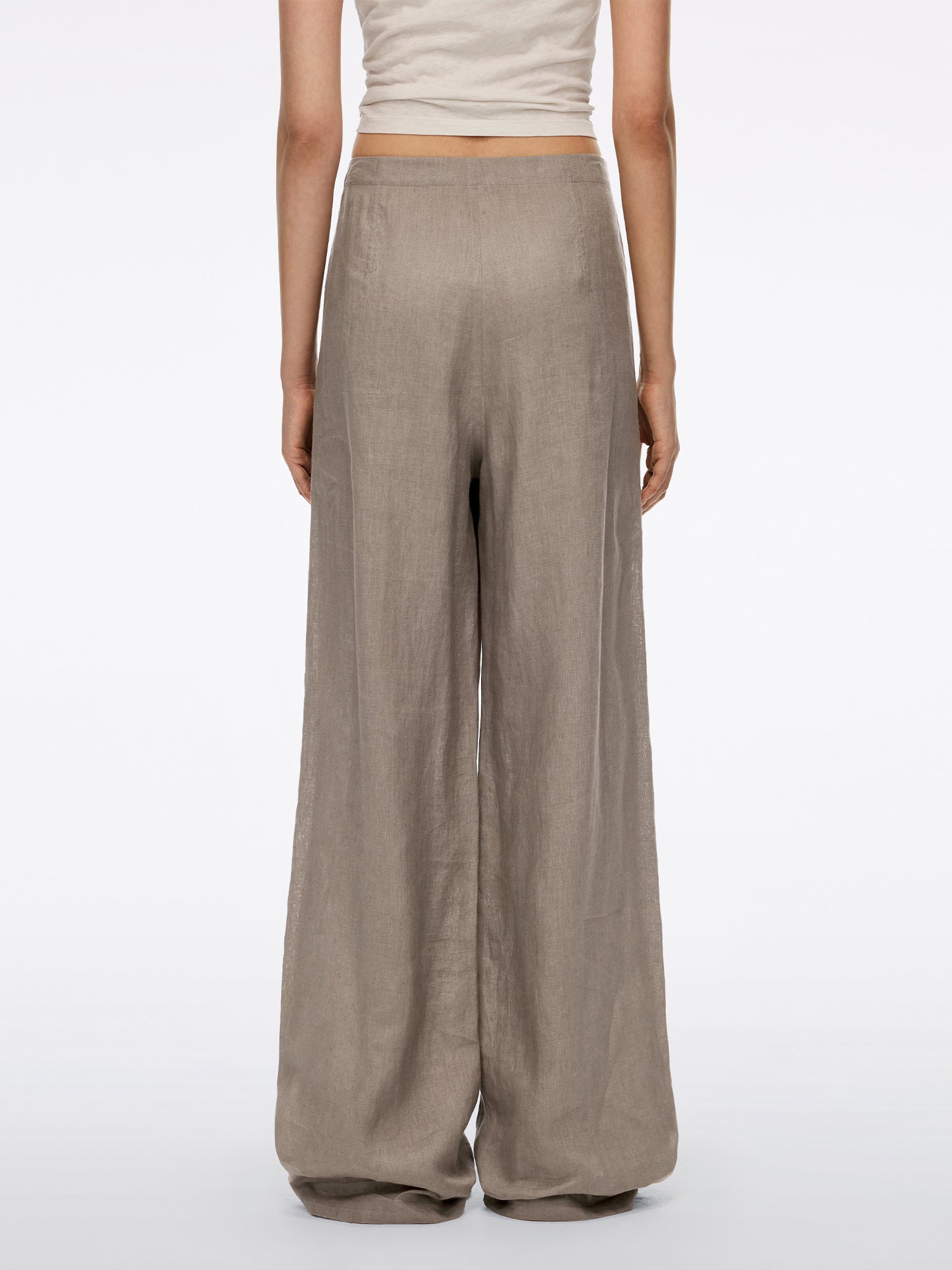 Linen Wide-Leg Pants