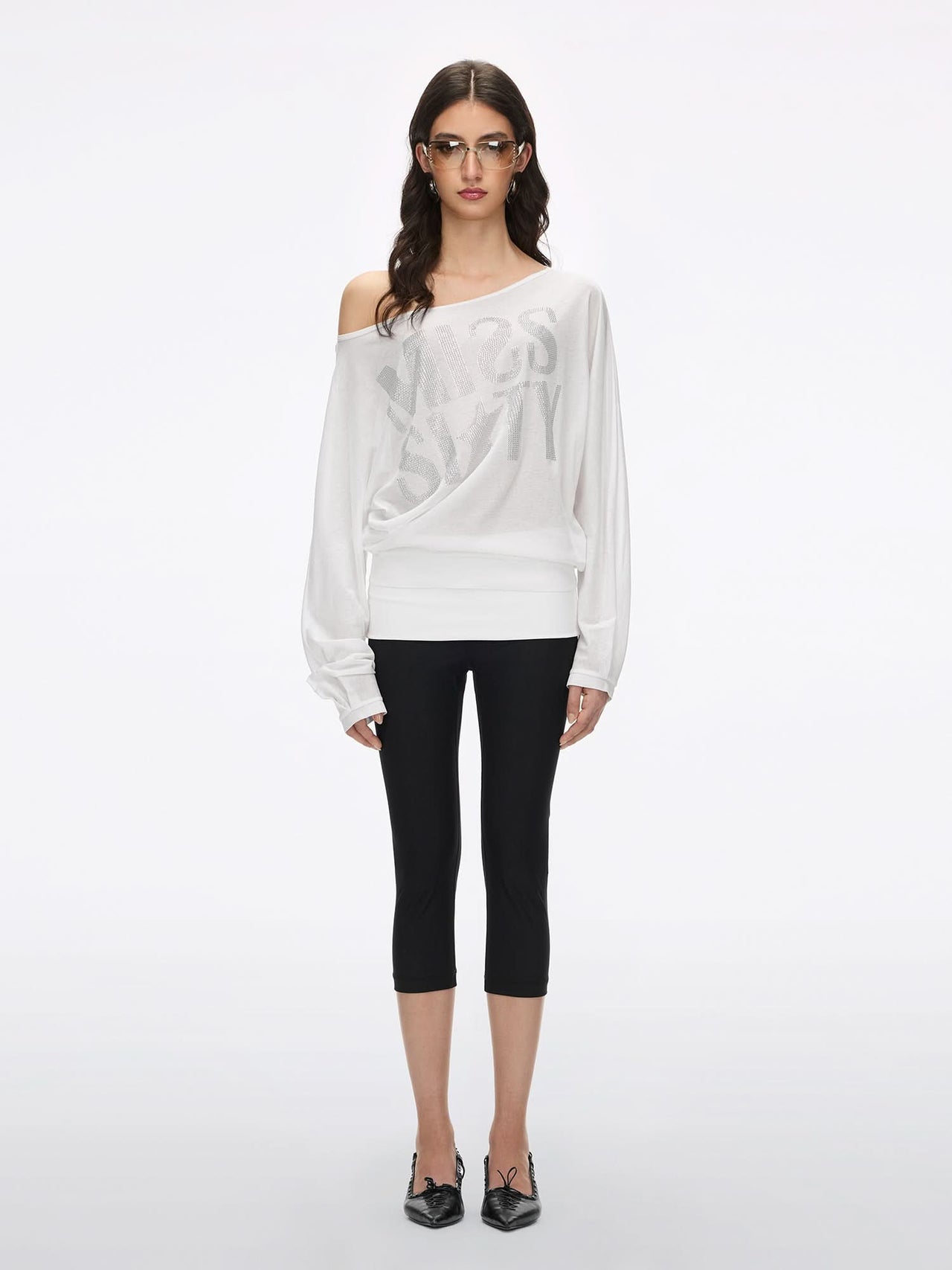 Fold-Over Waist Skinny Pants
