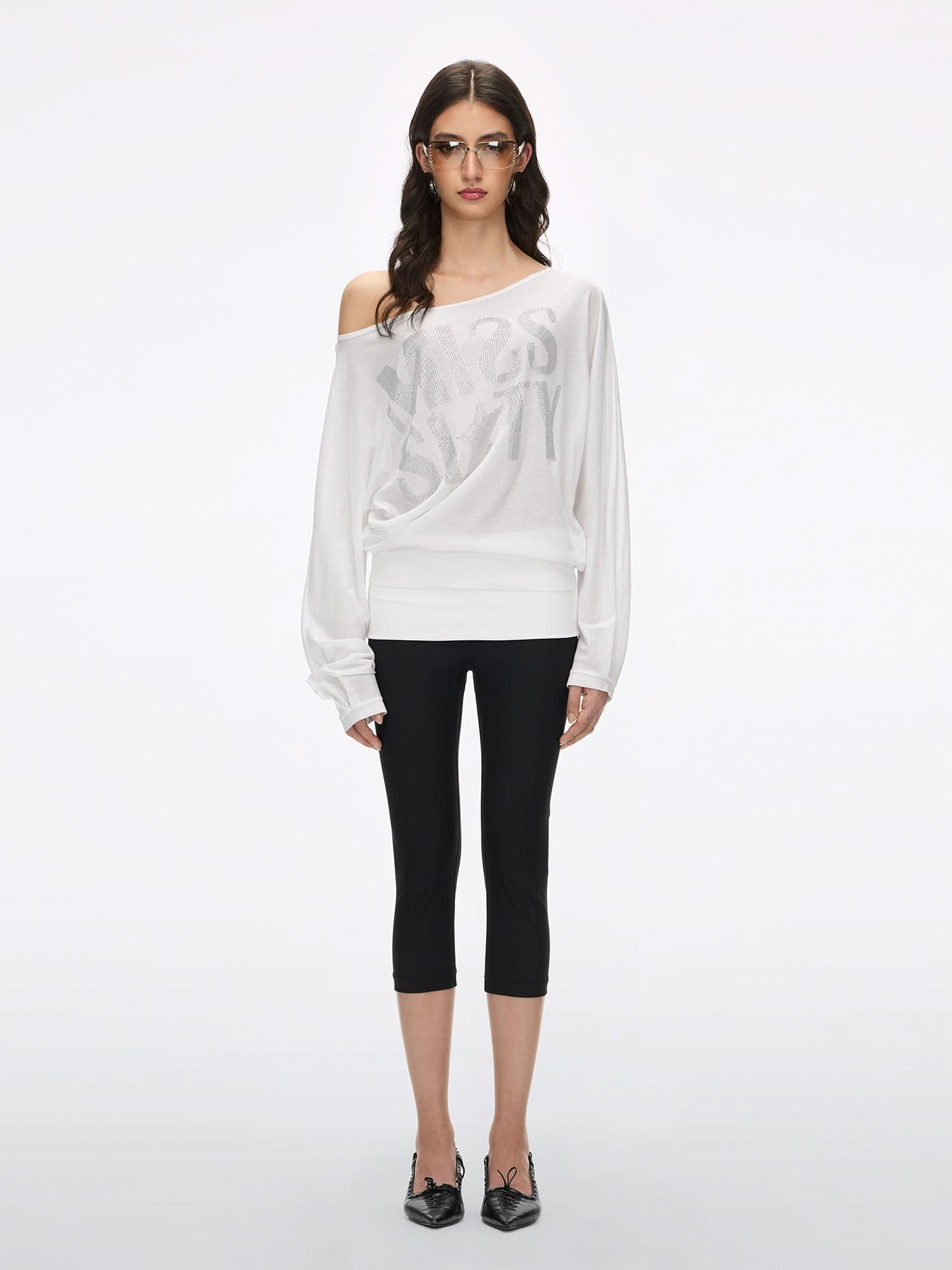 Fold-Over Waist Skinny Pants