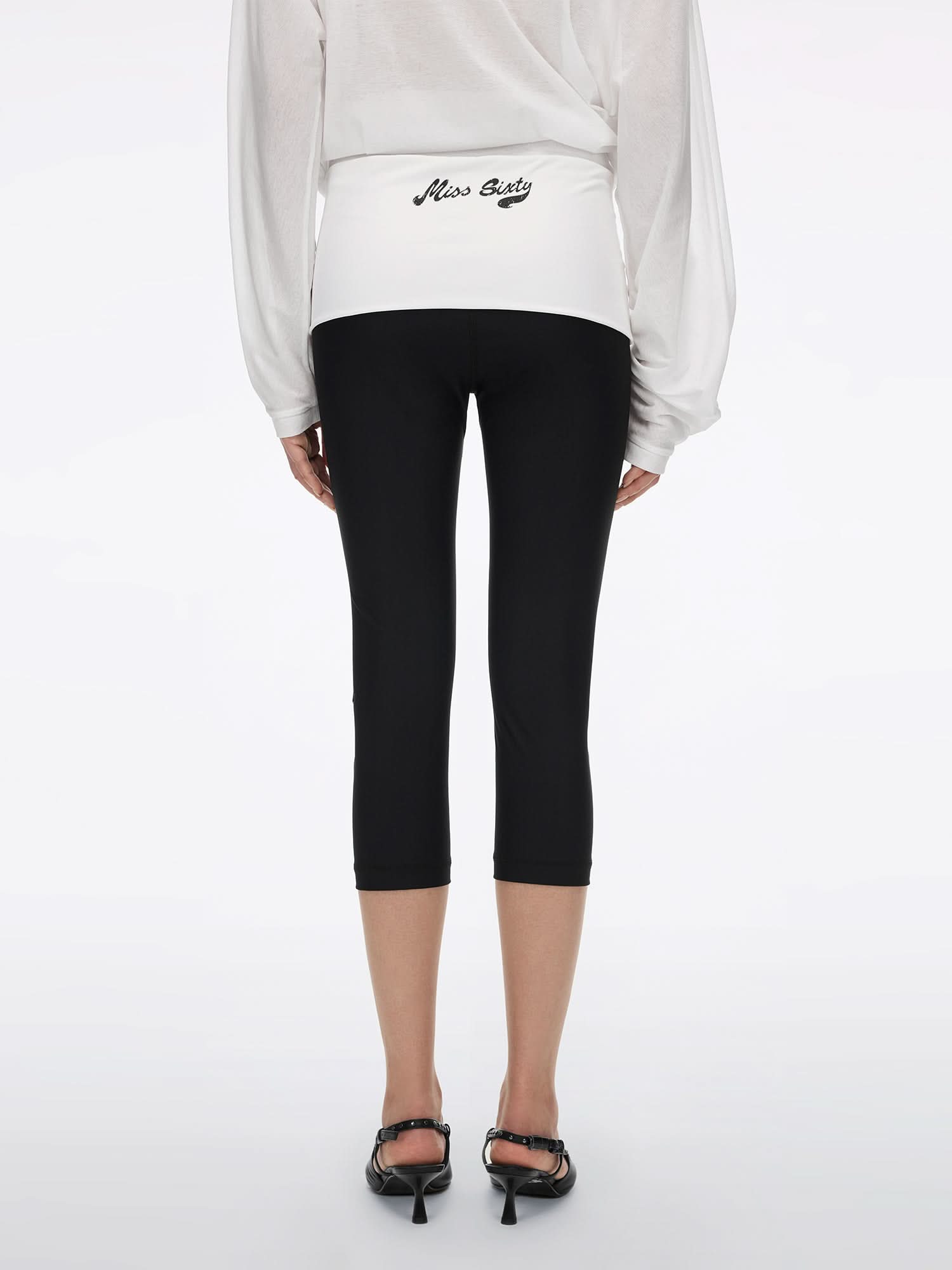 Fold-Over Waist Skinny Pants