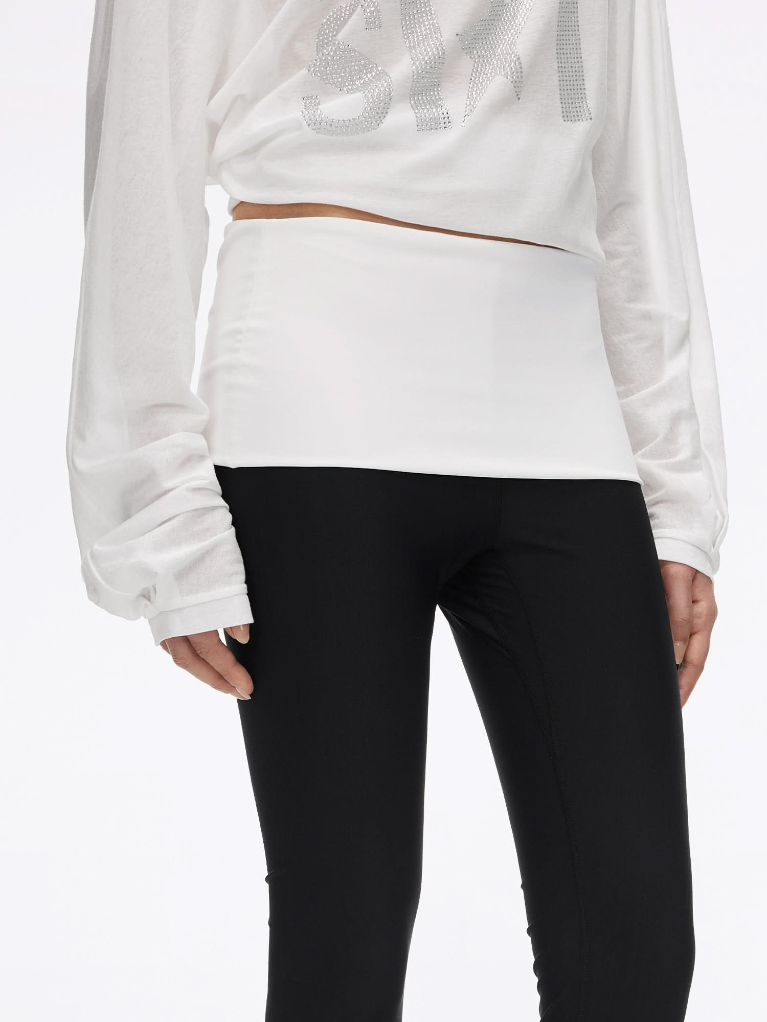 Fold-Over Waist Skinny Pants