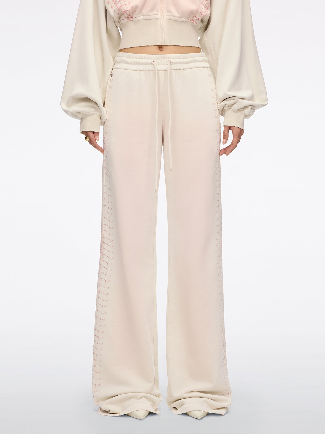 Tie-Waist Wide-Leg Pants