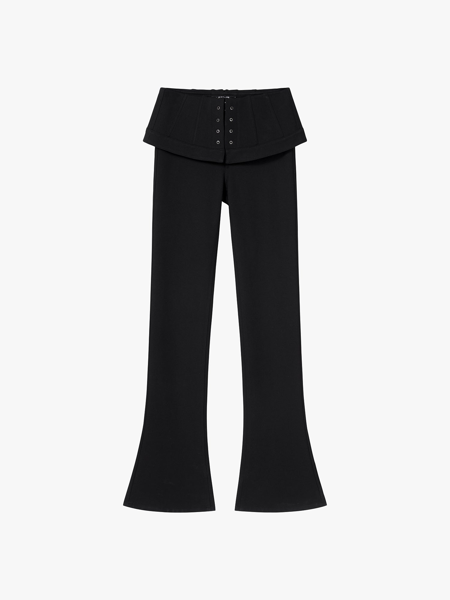 Corset-Waist Flared Pants