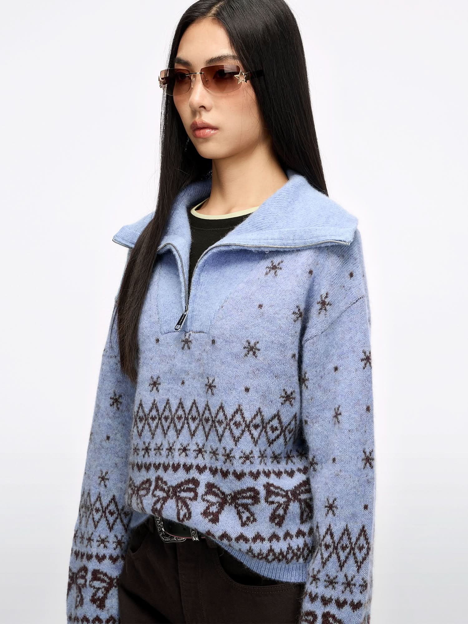 Alpaca-Blend Knit Sweater