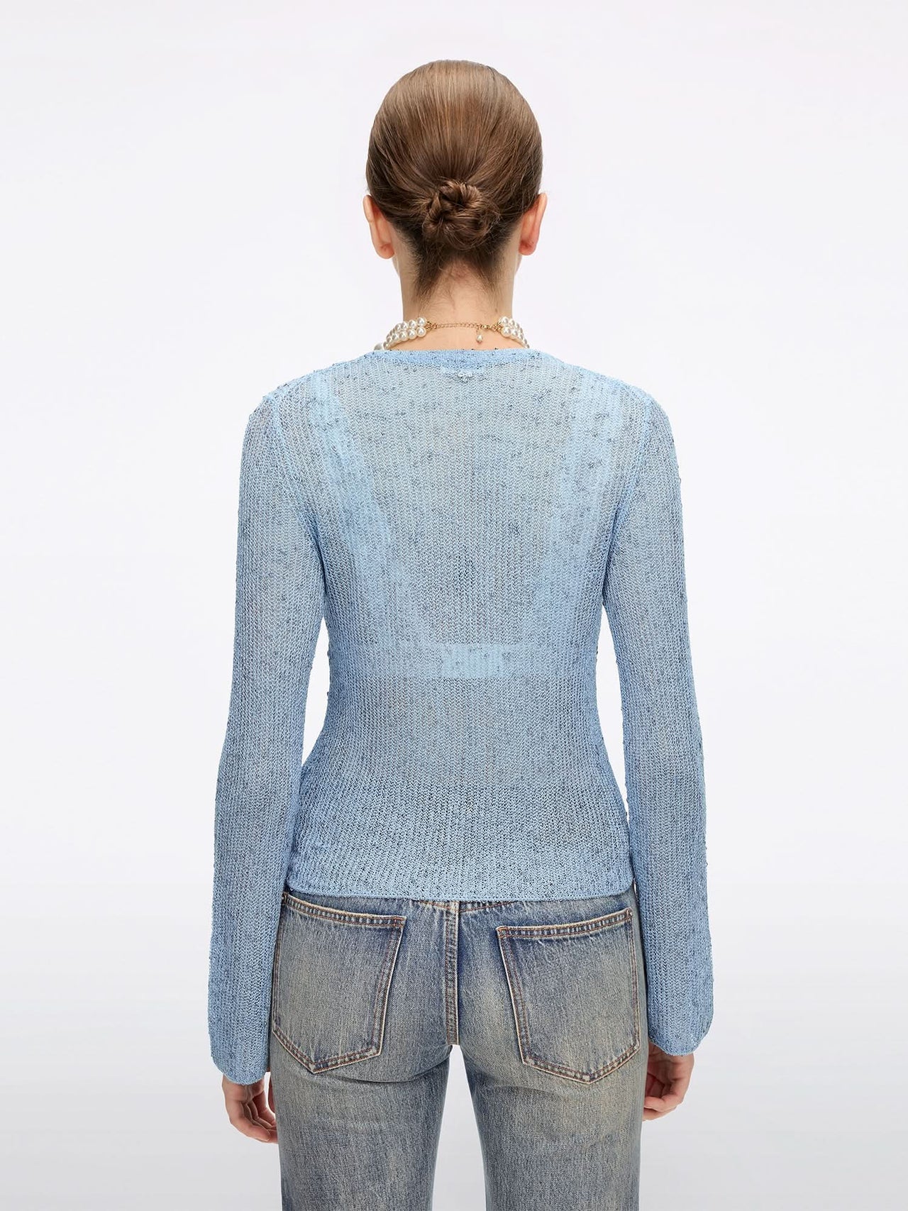 Bow-Embellished Knit Top