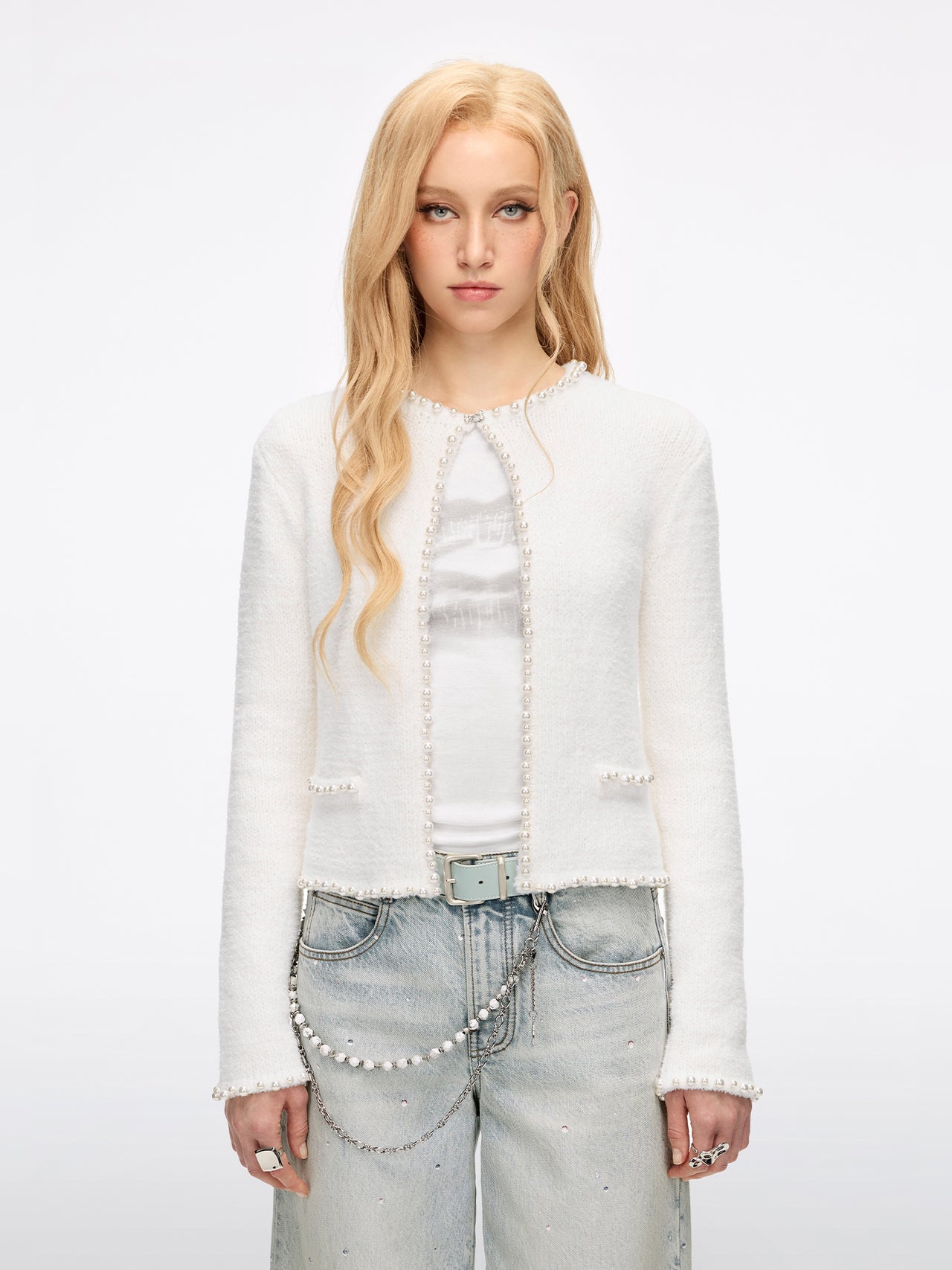 Beaded Knit Cardigan
