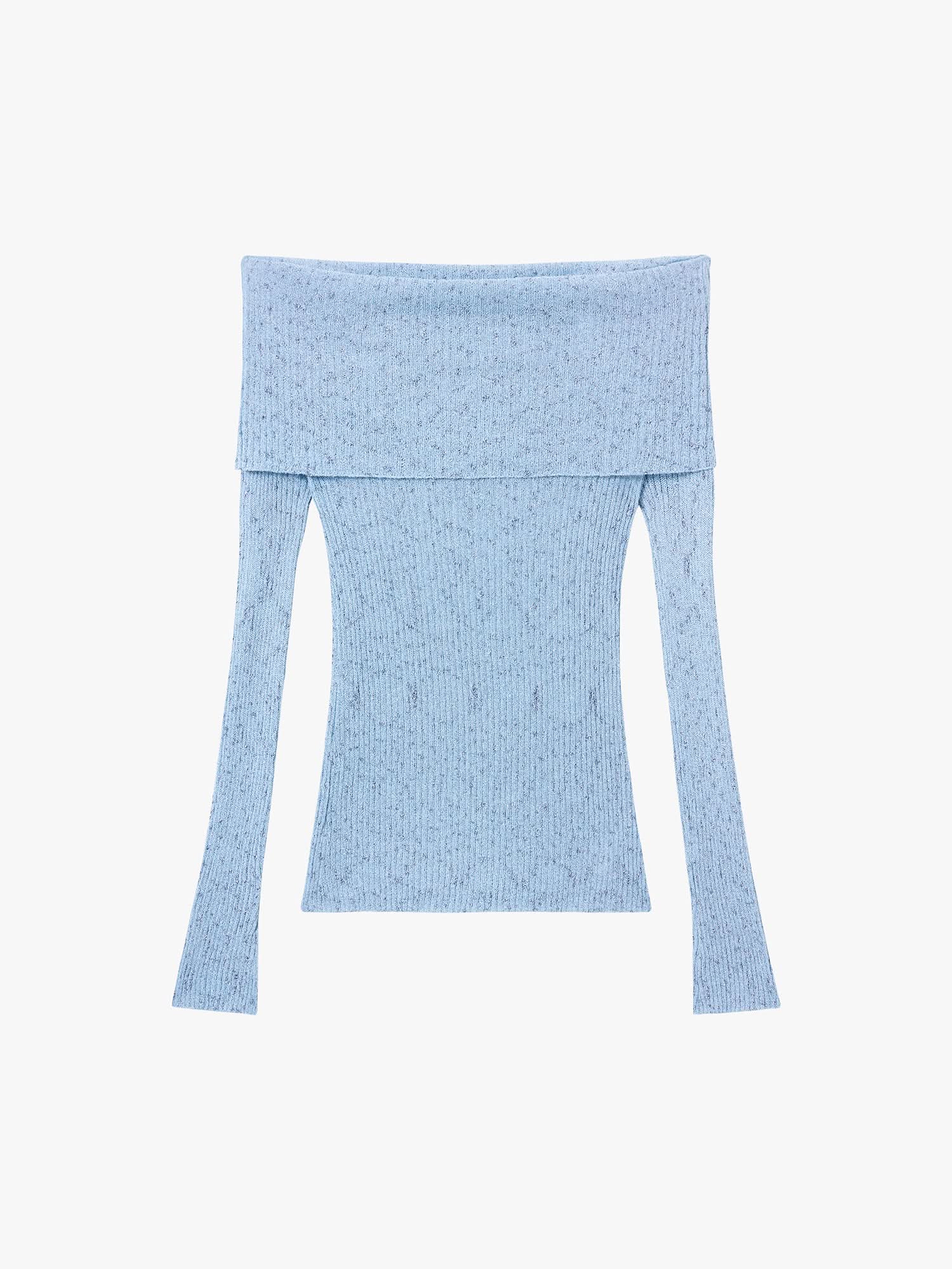 Off-shoulder Knit Top