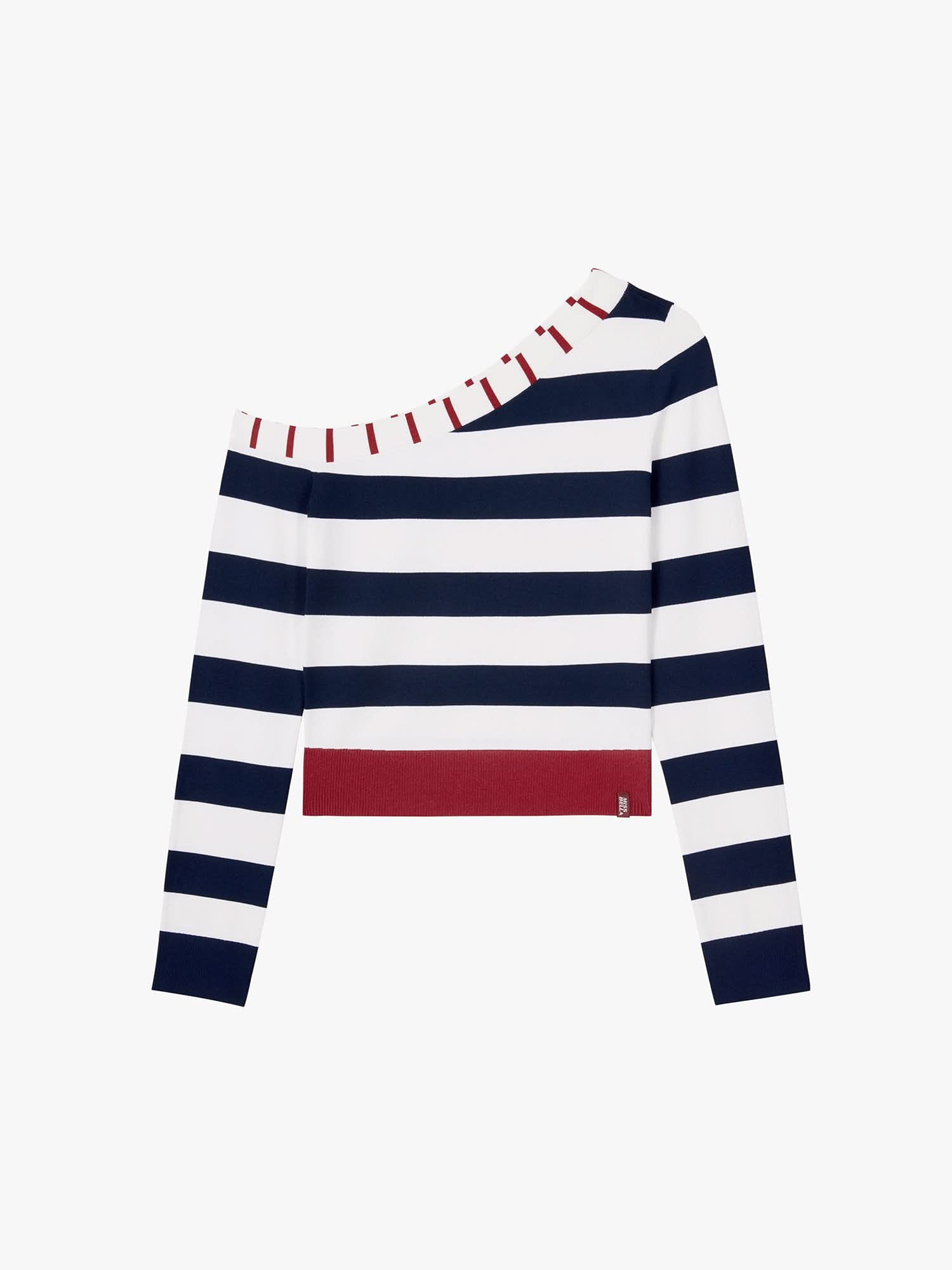 Slanted Shoulder Knit Top