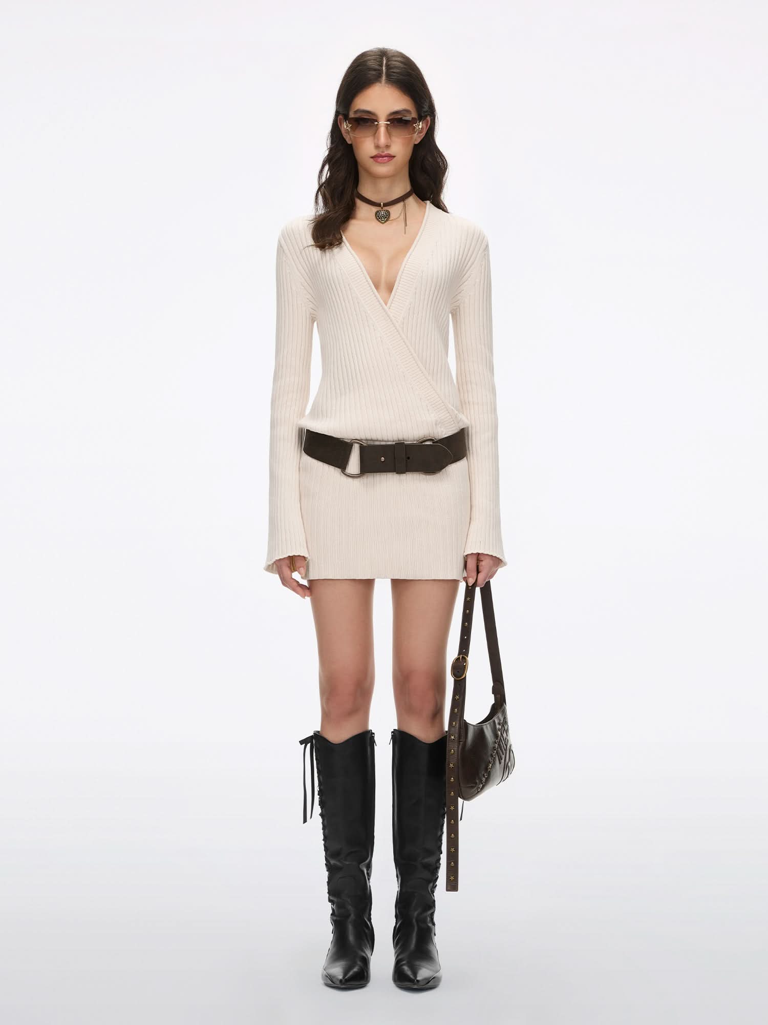 Belted Knit Dress