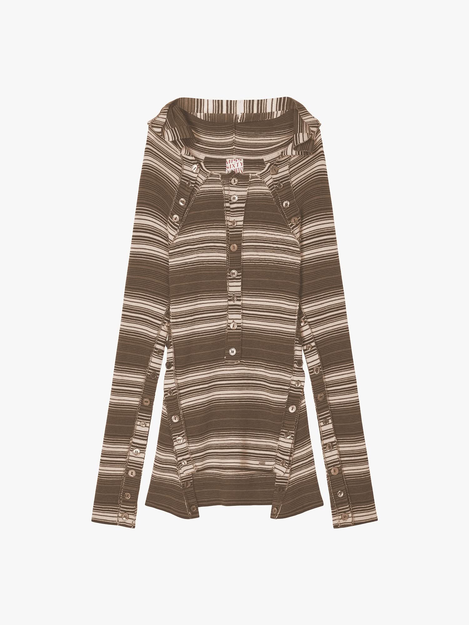 Striped Knit Sweater - MISS SIXTY