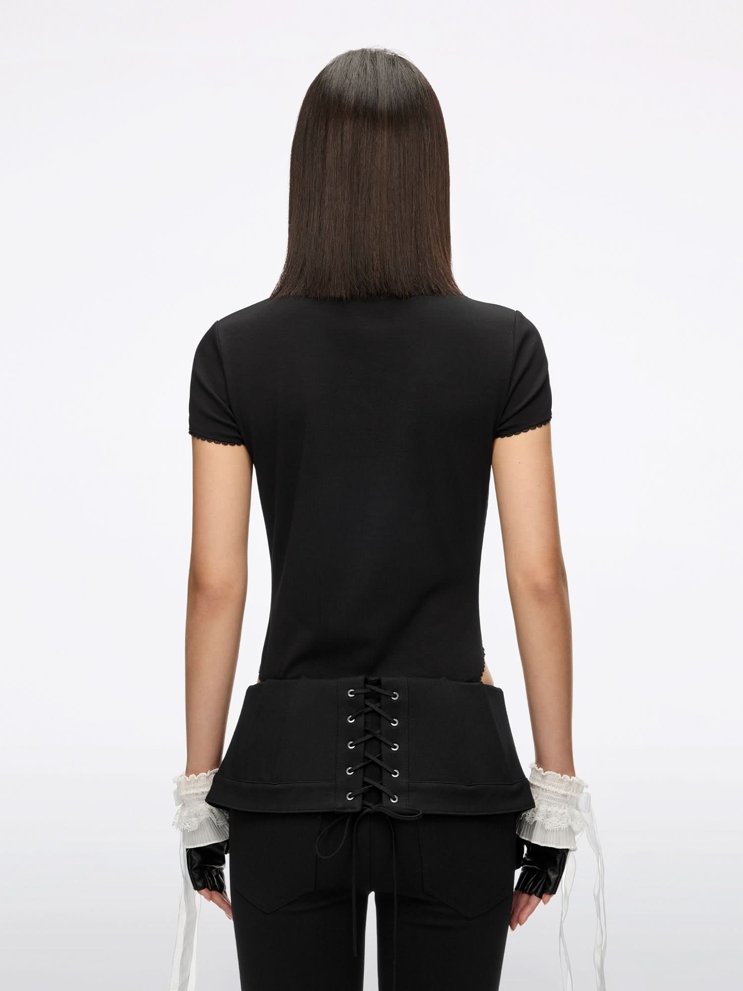 Beaded Bow Bodysuit