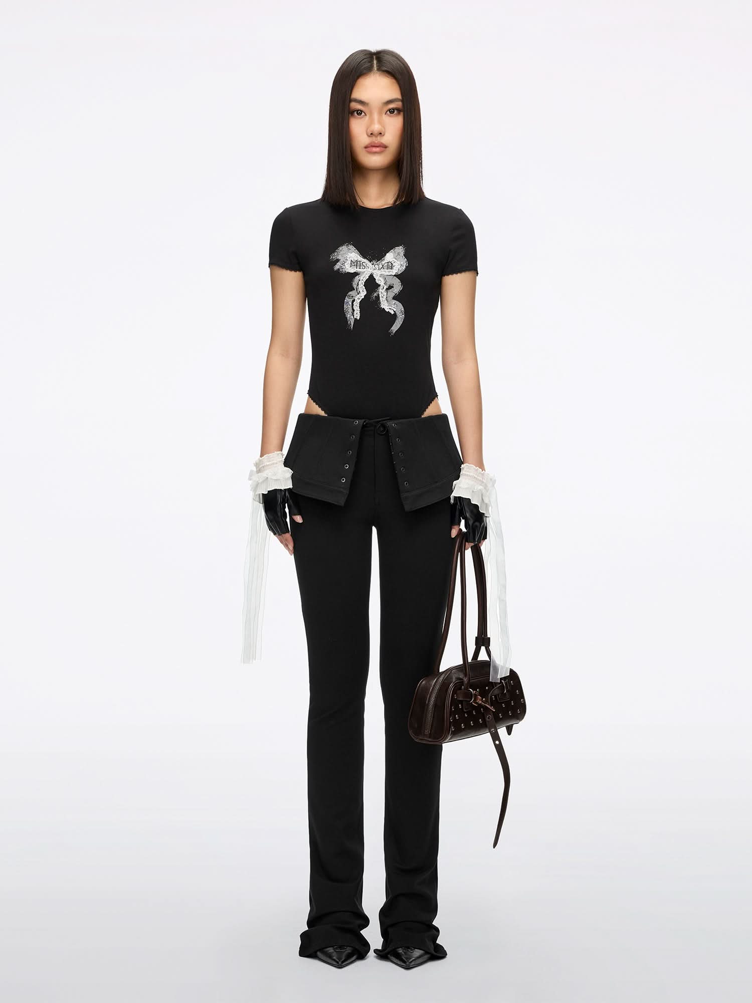 Beaded Bow Bodysuit