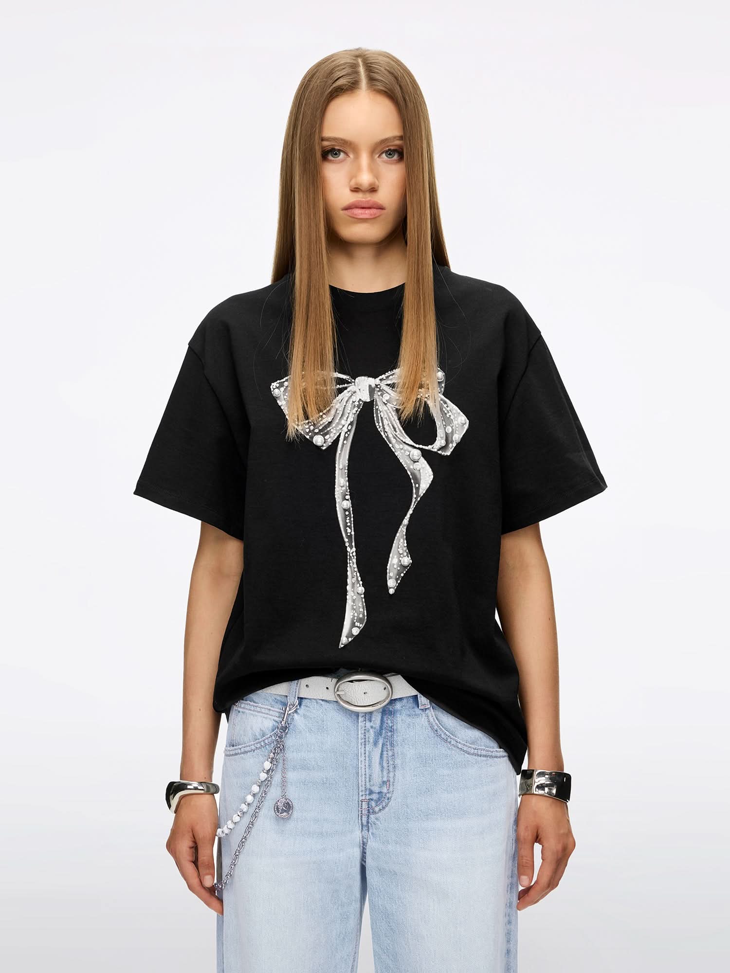 Beaded Bow T-shirt