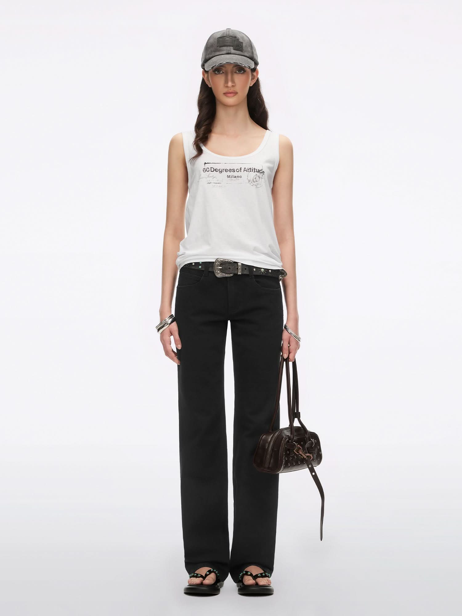Printed Sleeveless T-Shirt