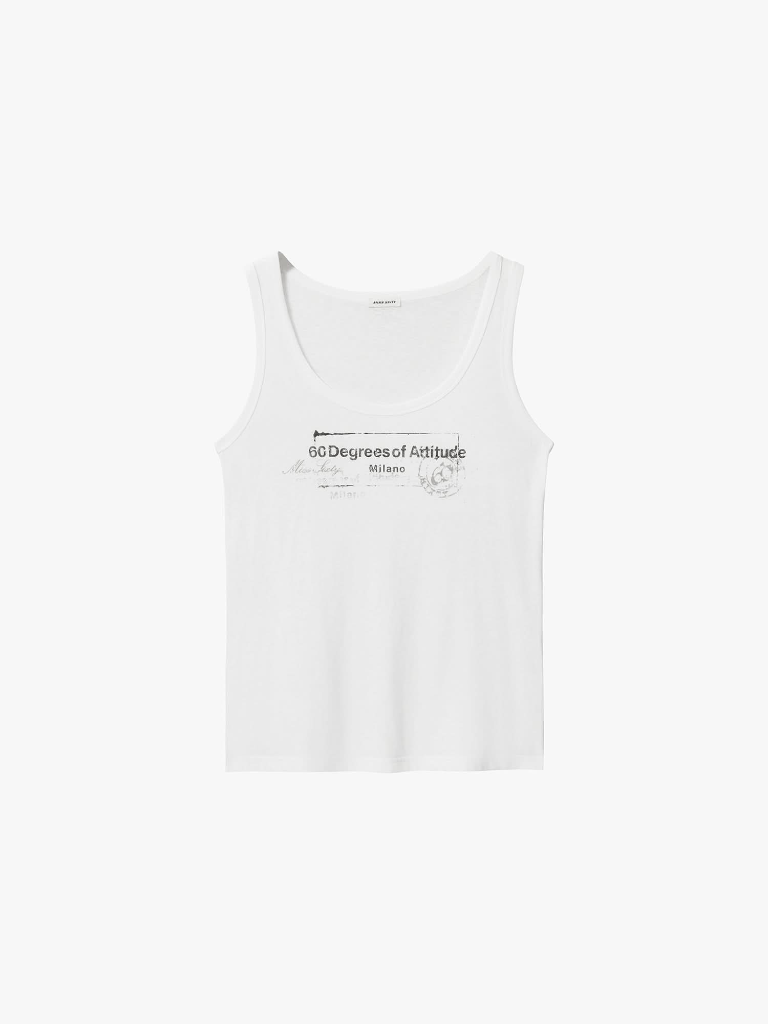Printed Sleeveless T-Shirt