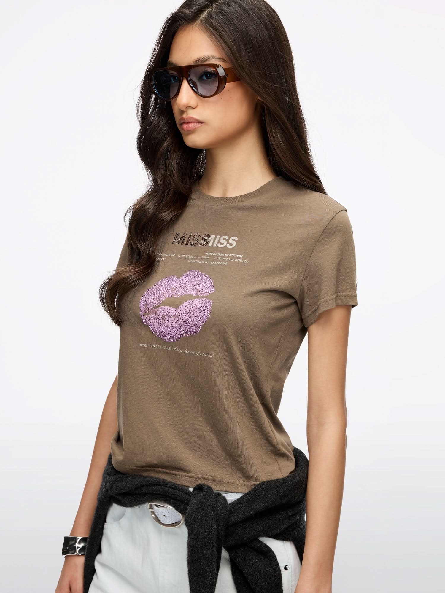 Lip-Print T-Shirt