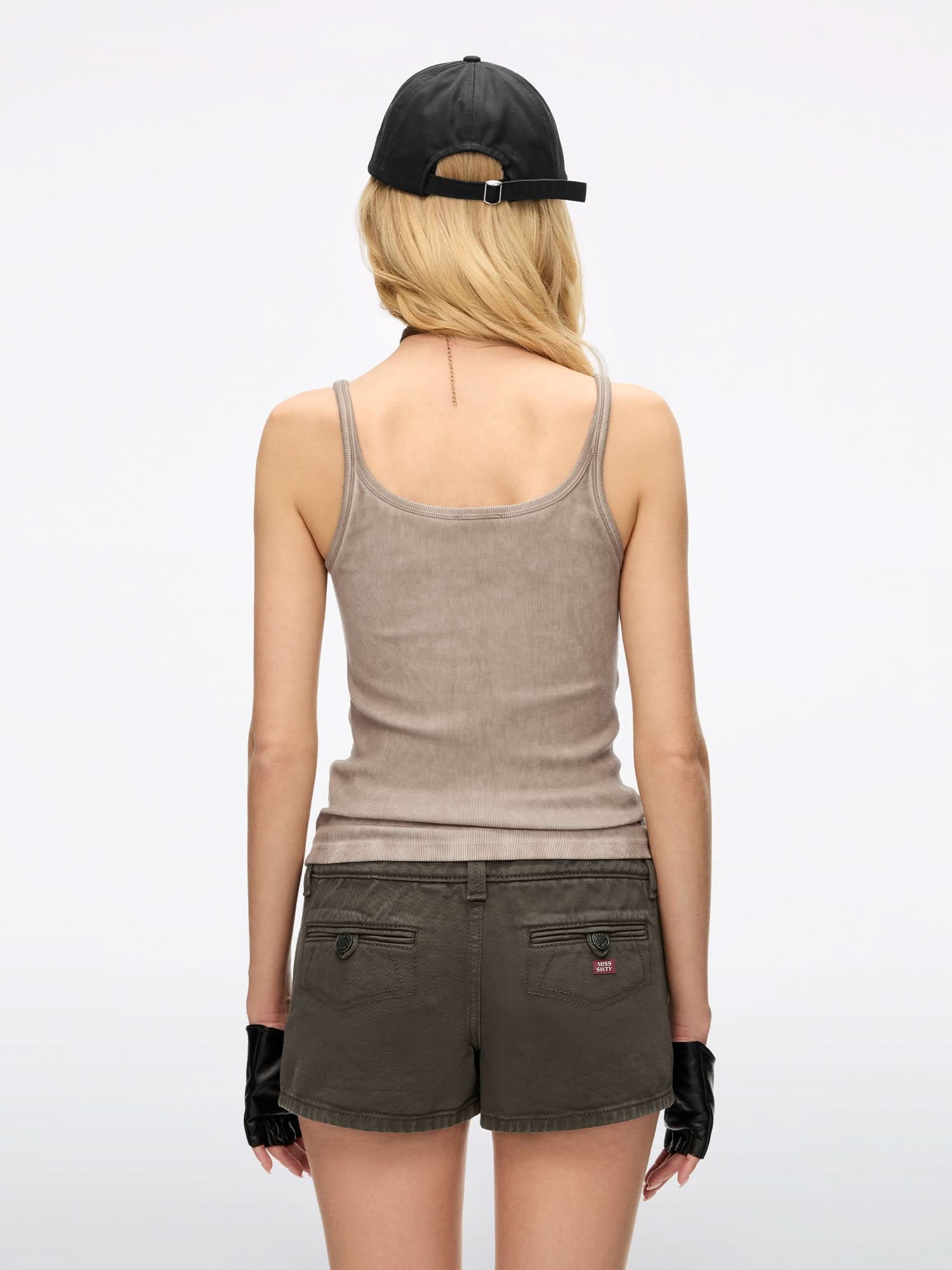 miss sixty手のプリント タンクトップ ブラック Logo Tank Top - MISS SIXTY