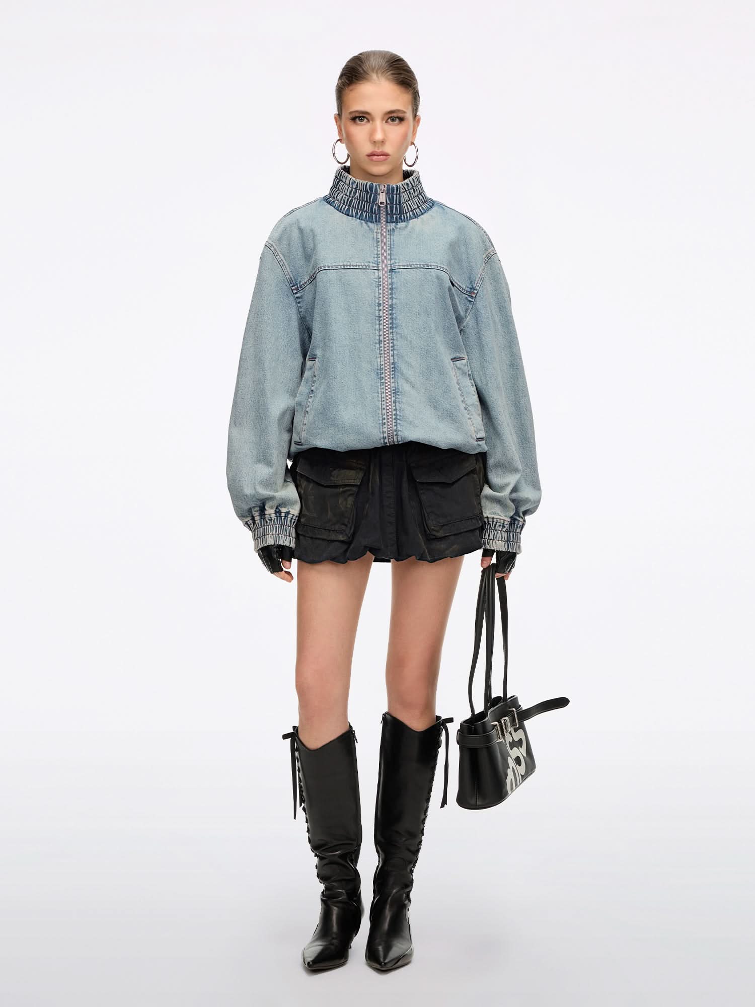 Rhinestone Denim Jacket - MISS SIXTY