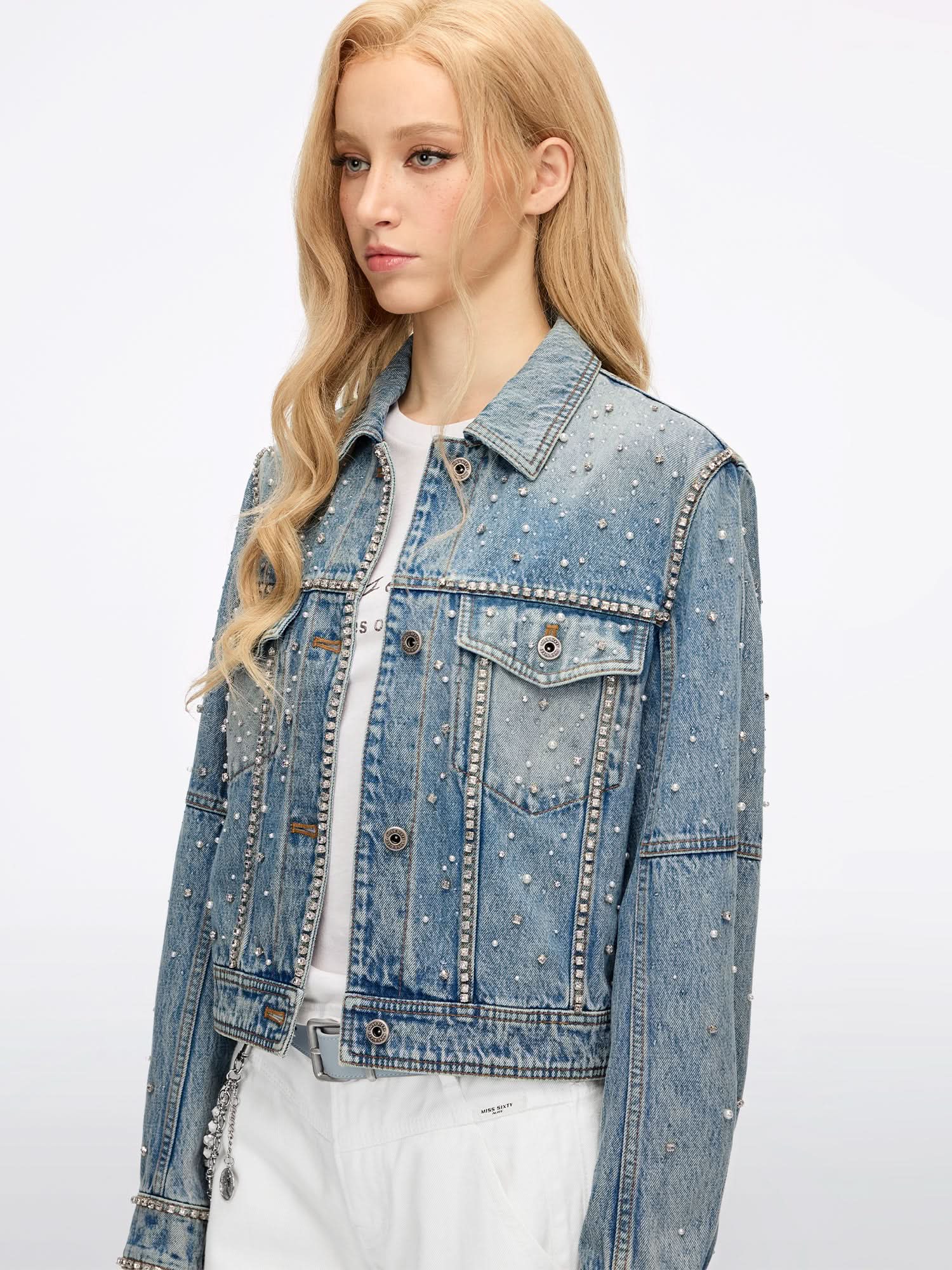 Beaded Denim Jacket