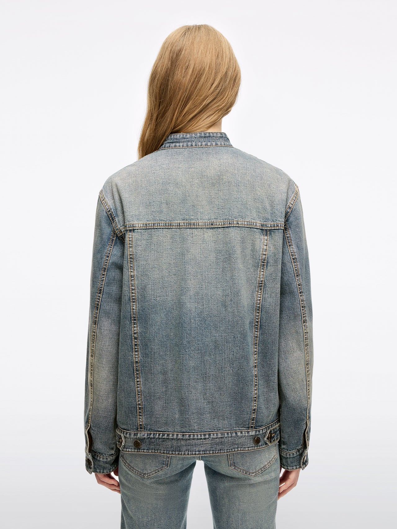 Frog-Button Denim Jacket