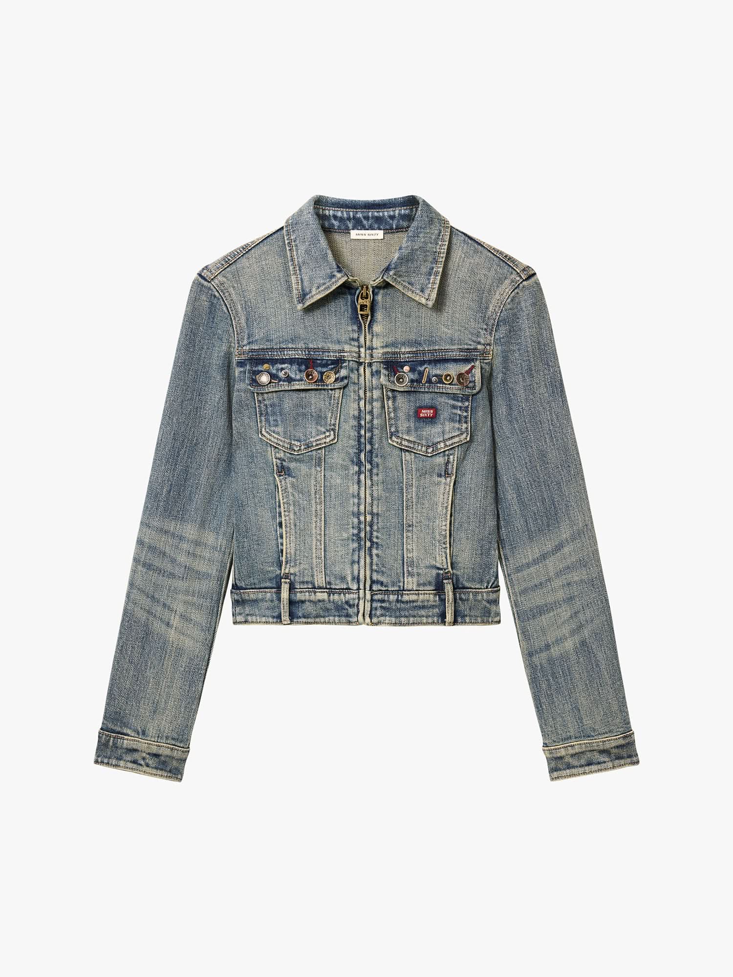 Multi-Button Denim Jacket