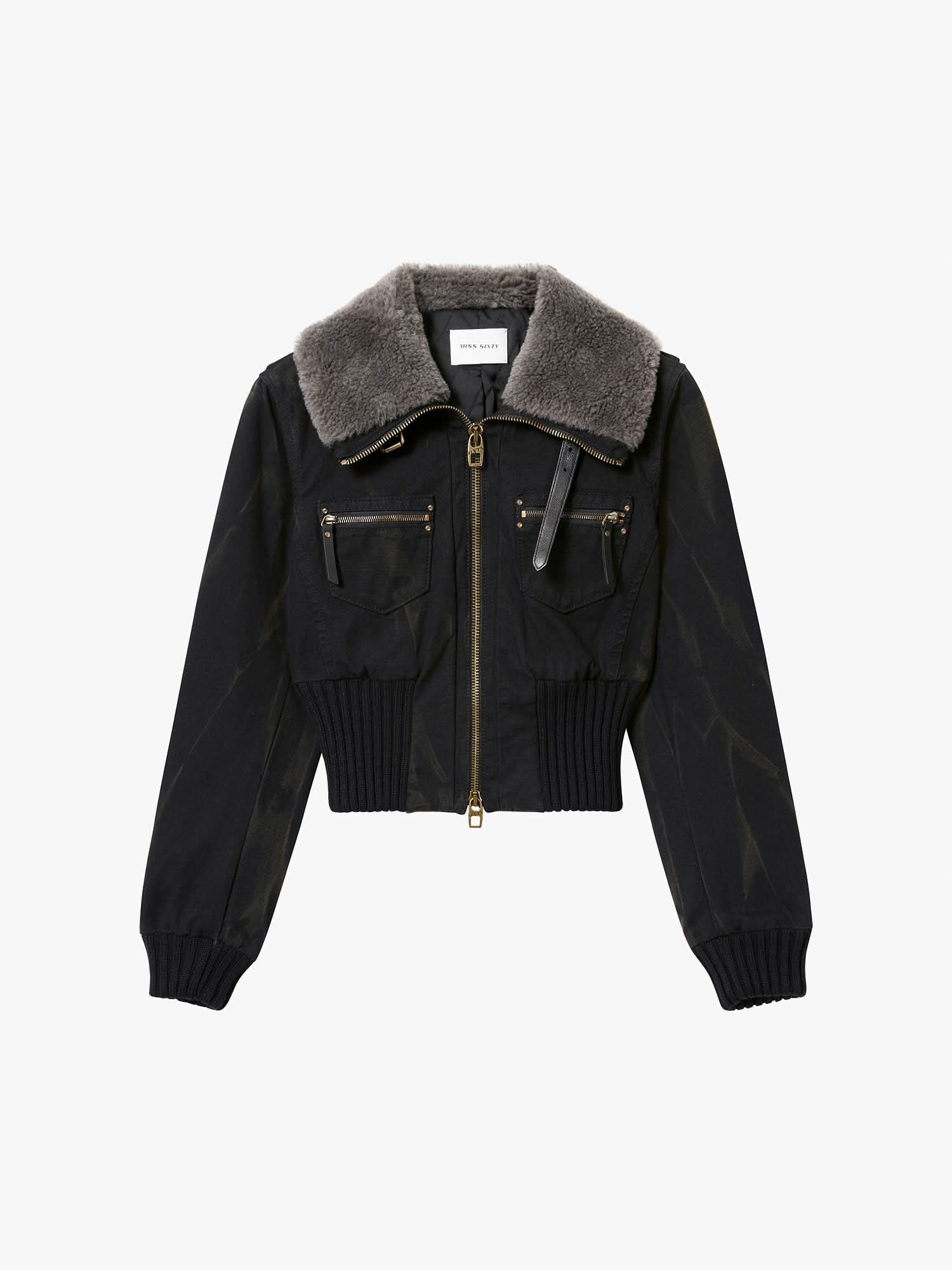 Denim Jacket with Fleece Collar