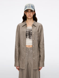 Embroidered Linen Shirt