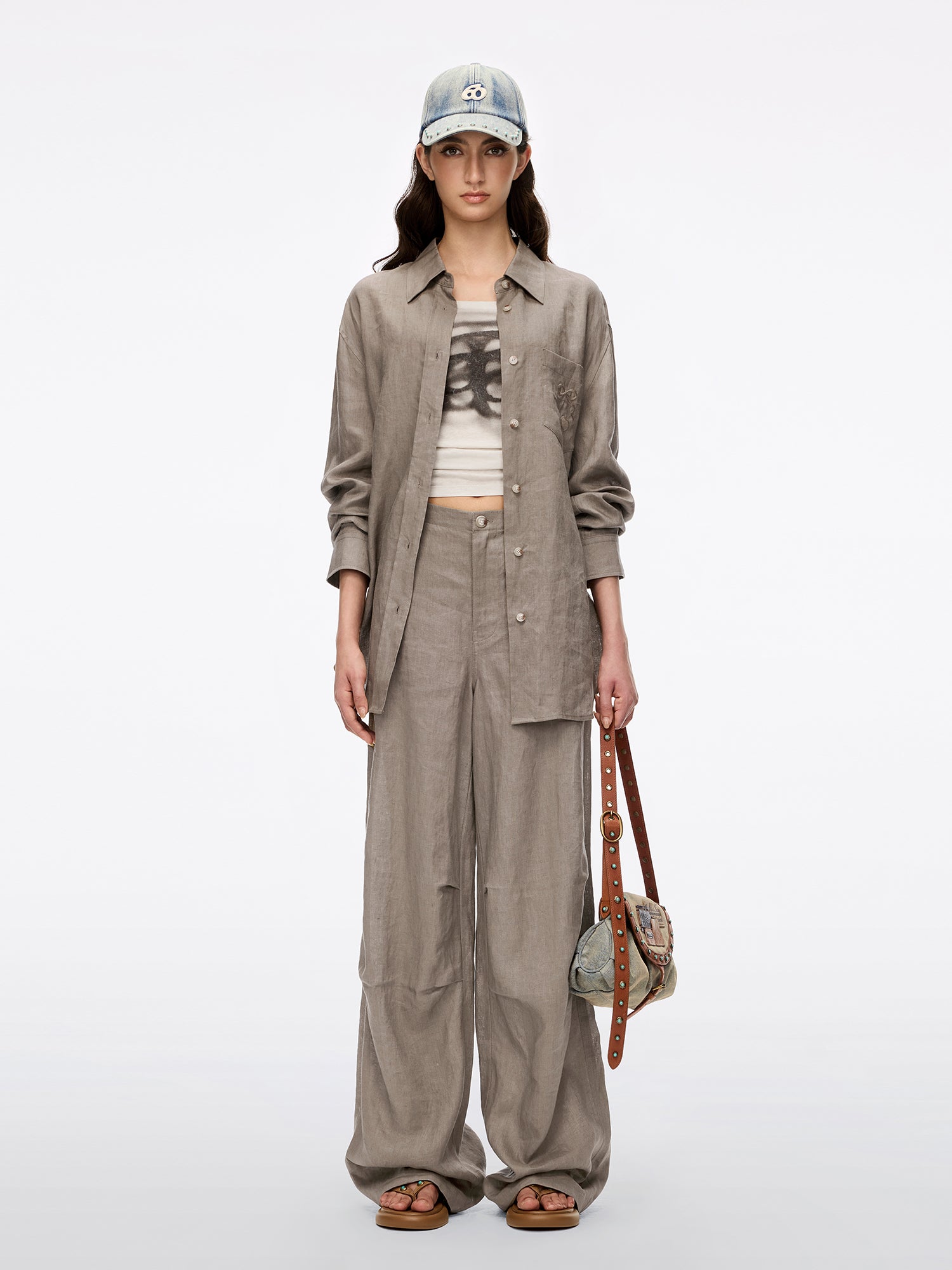 Embroidered Linen Shirt