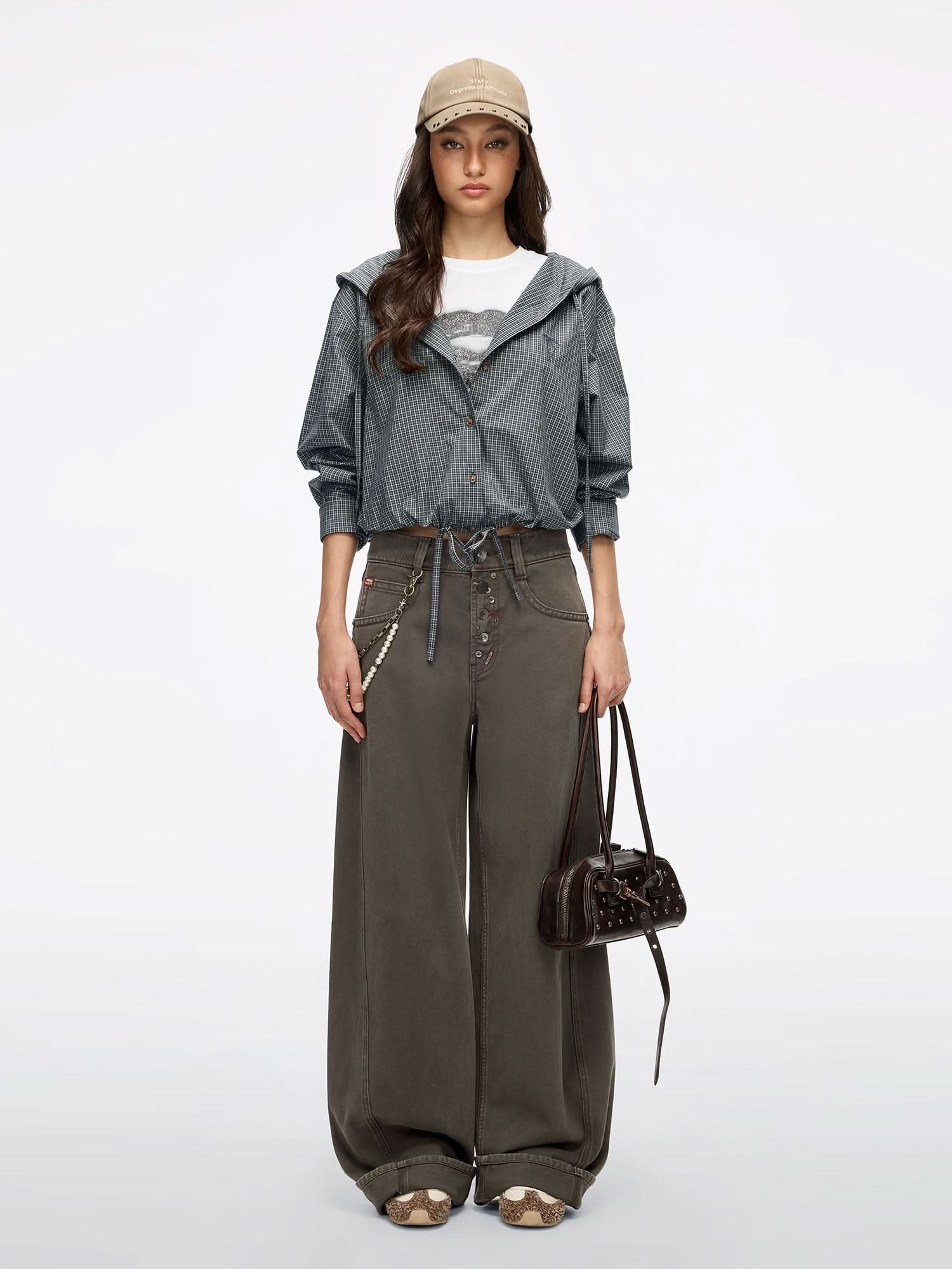 Embroidered Hooded Shirt