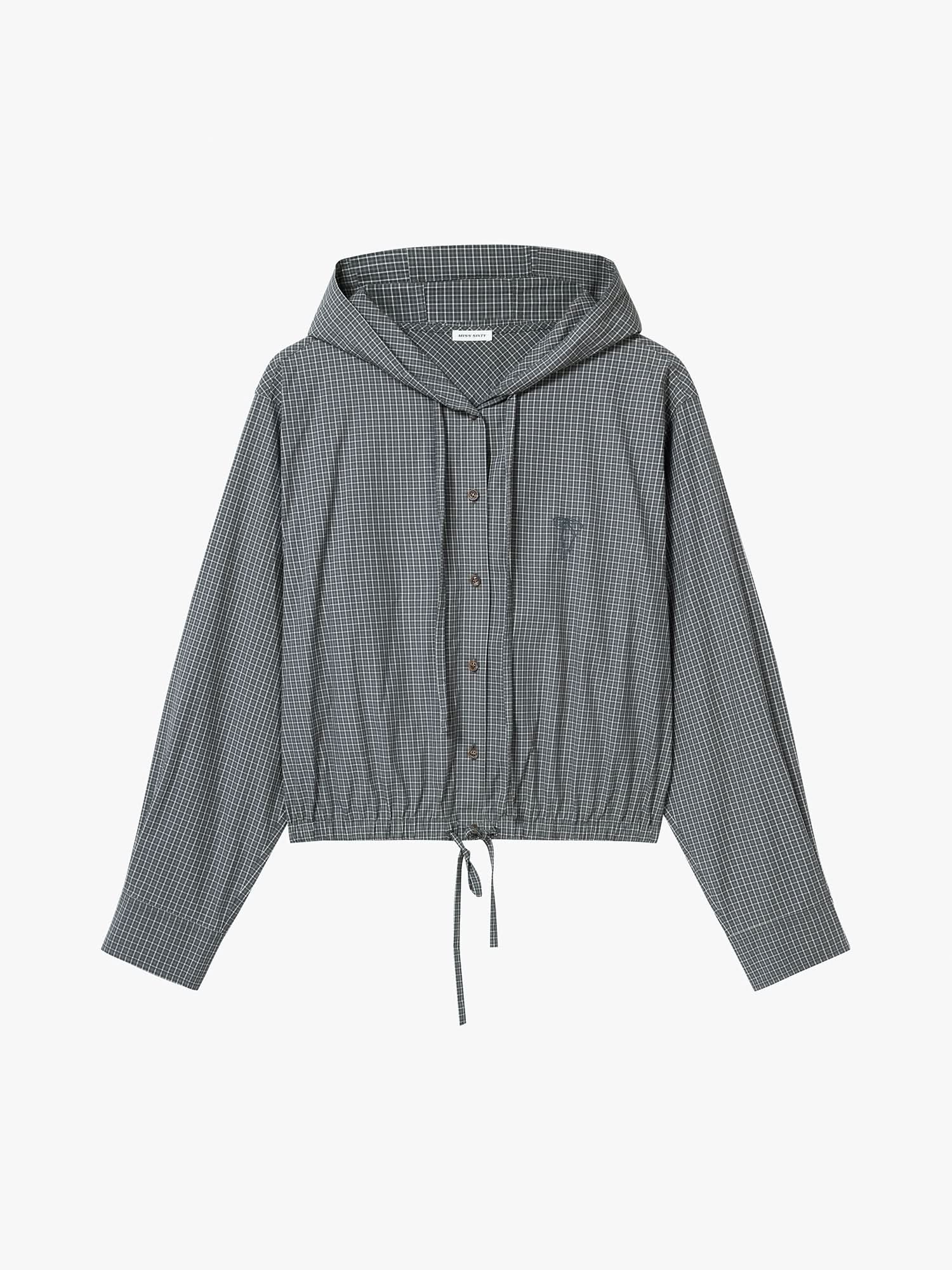 Embroidered Hooded Shirt