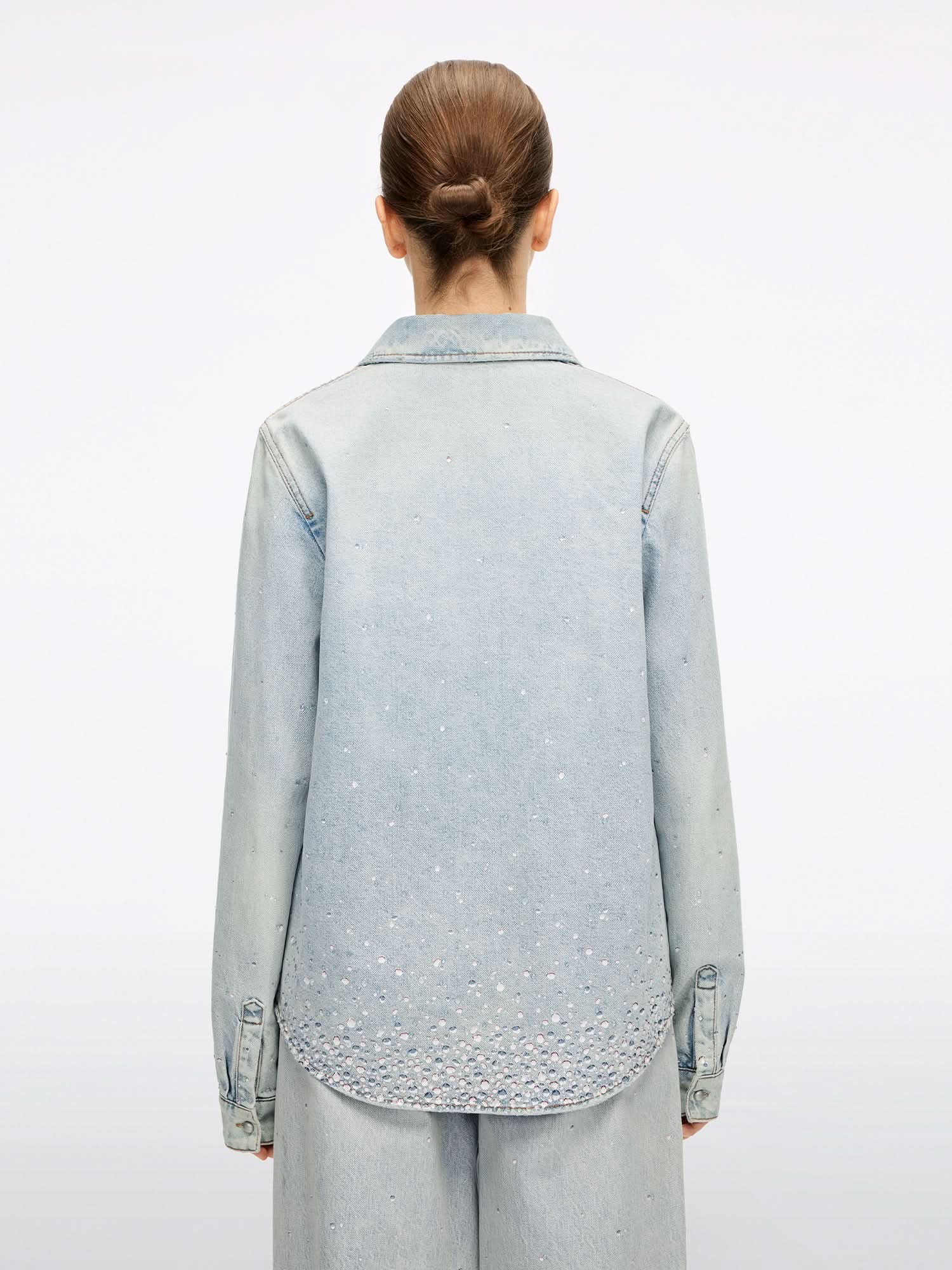 Rhinestone Denim Shirt