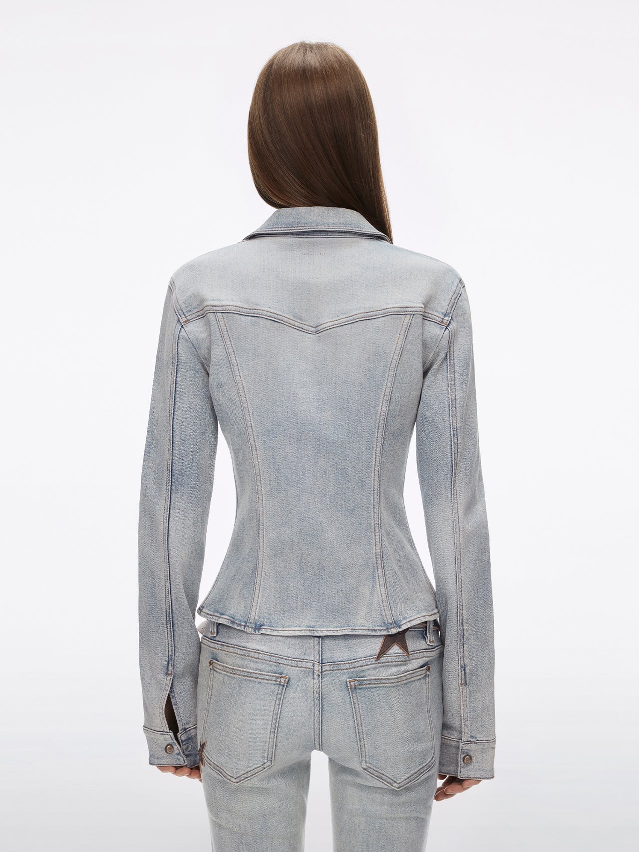 Zipper Denim Shirt