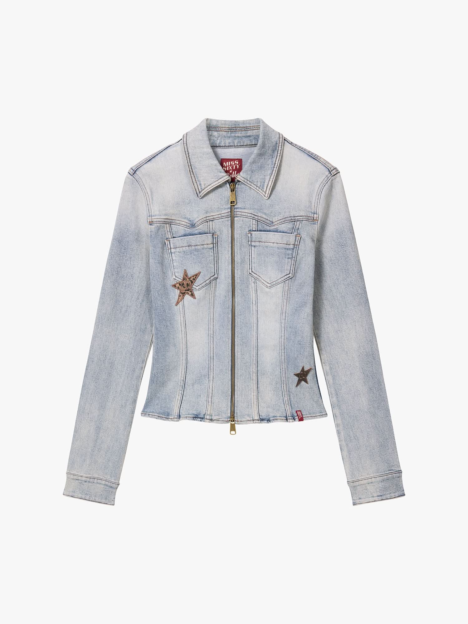 Zipper Denim Shirt - MISS SIXTY