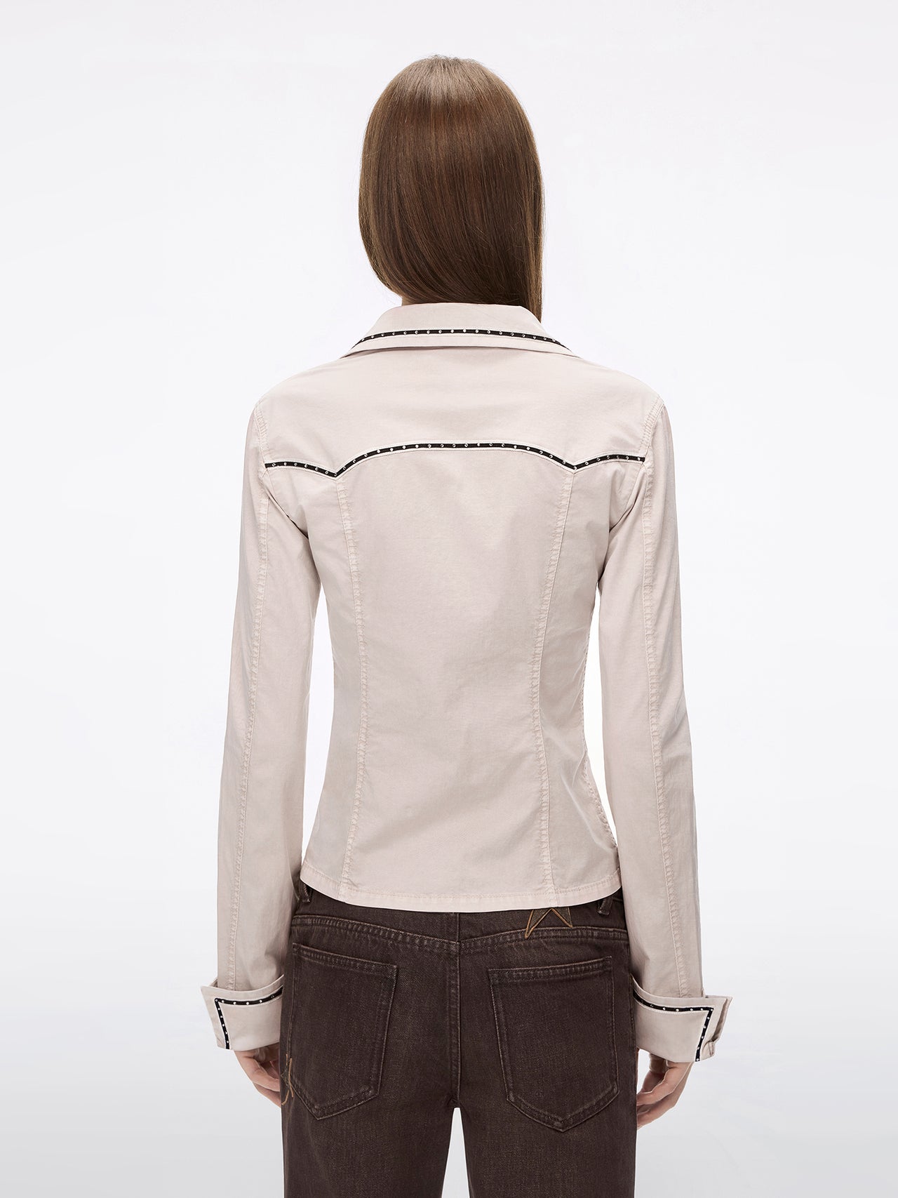 Rhinestone Button Shirt