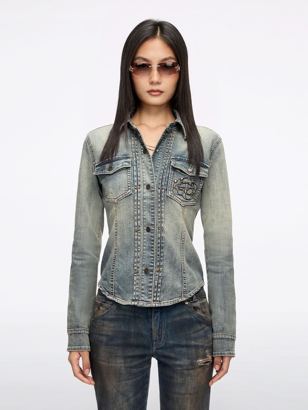 Studded Denim Shirt