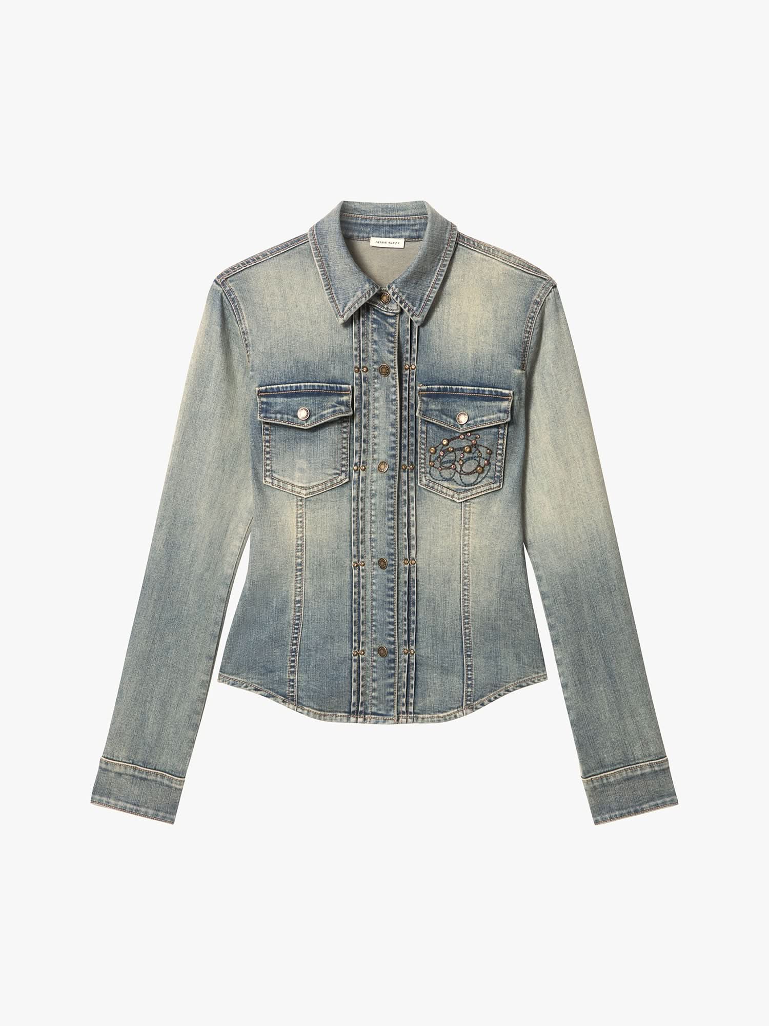 Studded Denim Shirt