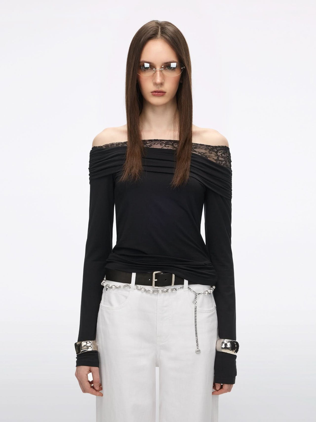 Studded Genuine Leather Belt