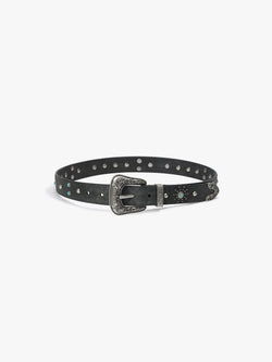 Studded Genuine Leather Belt