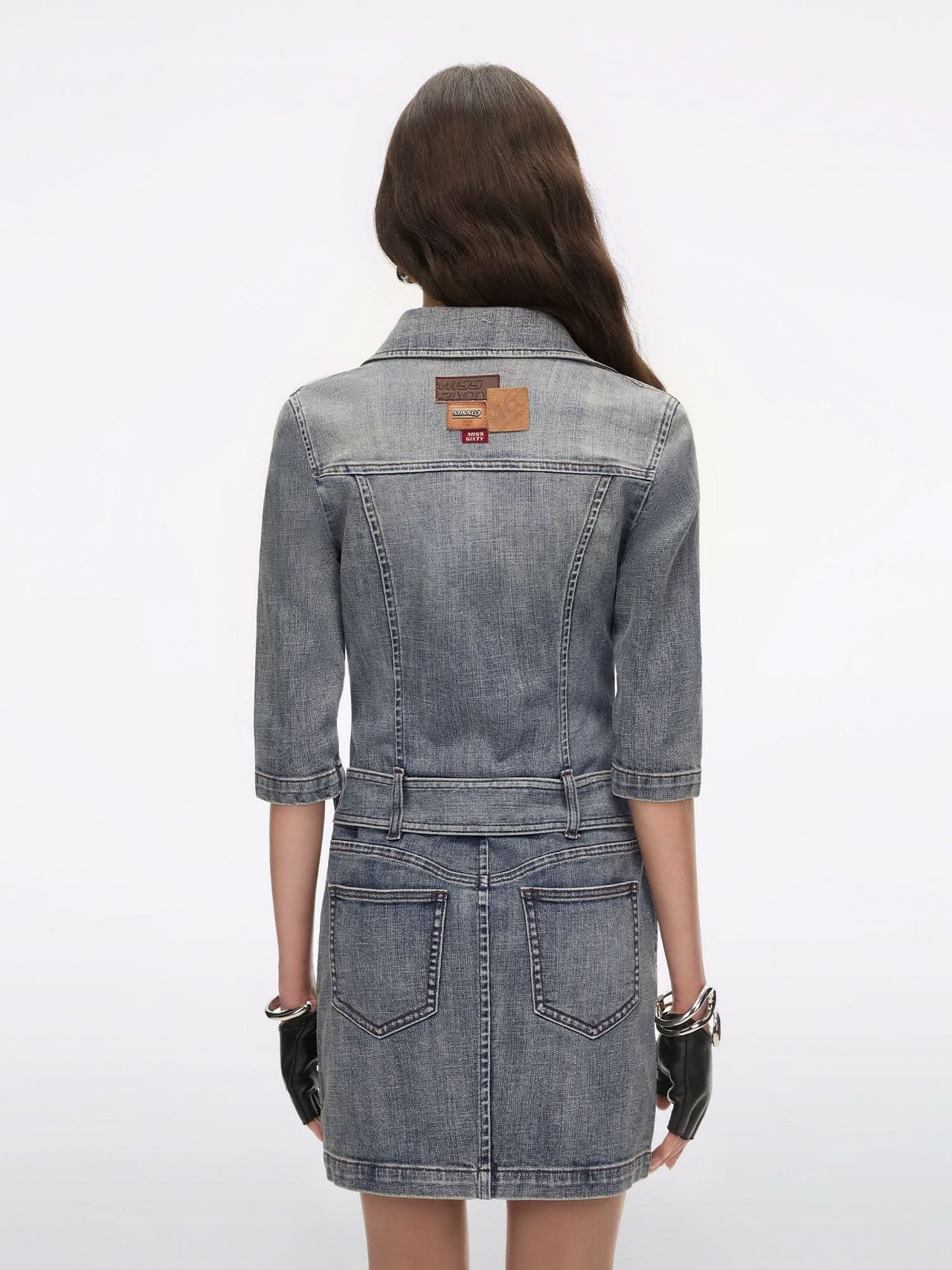 Denim Dress With Belt