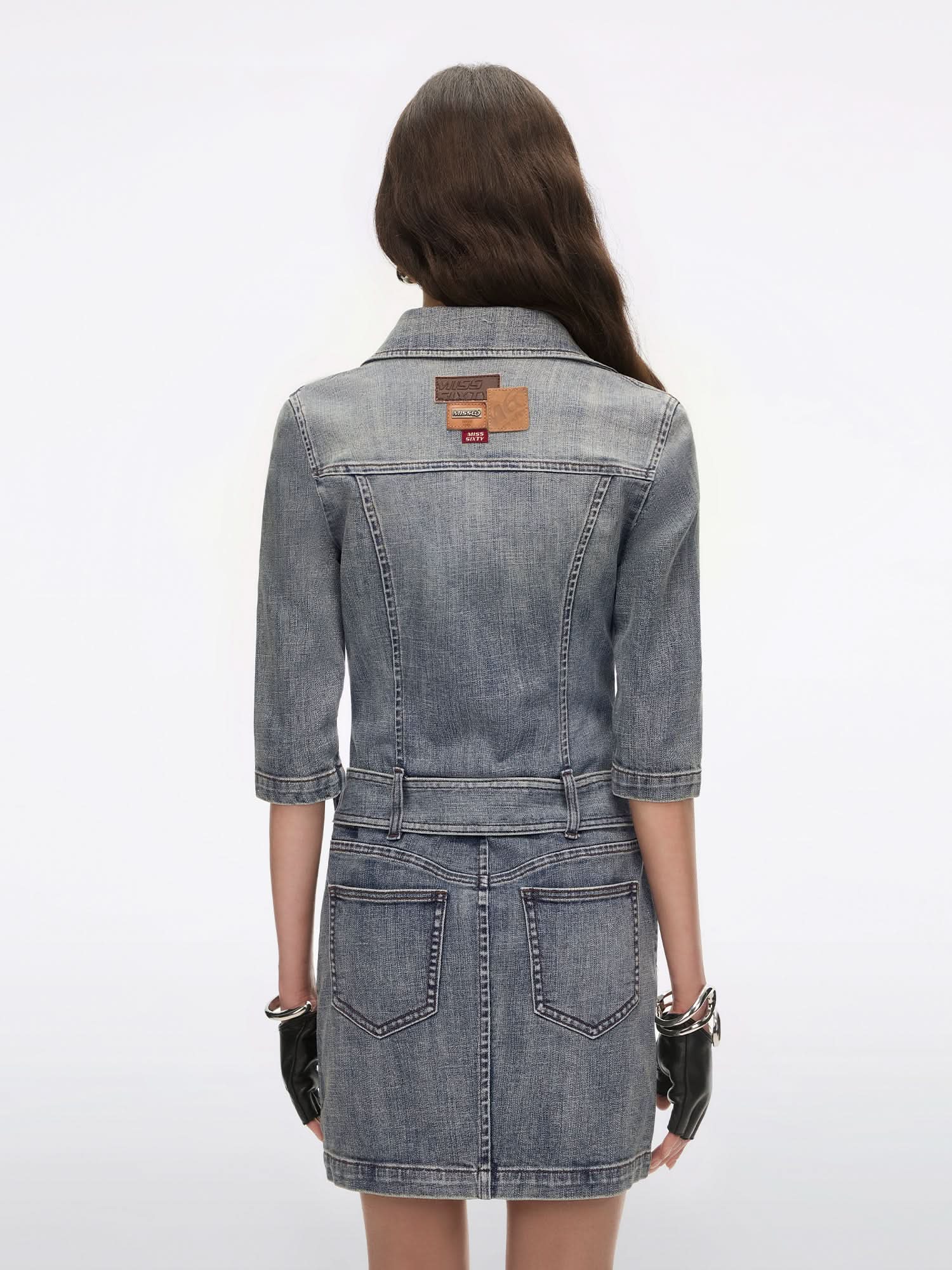 Denim Dress With Belt
