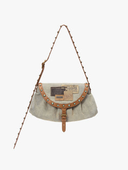 Leather Patch Shoulder Bag