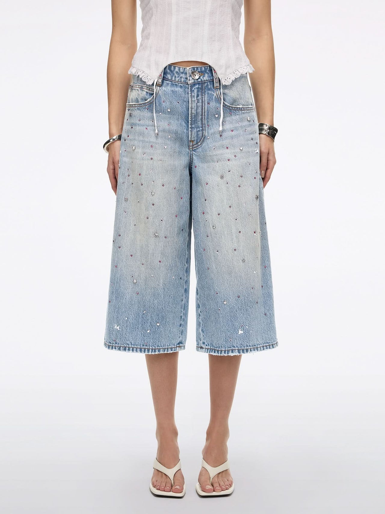 Rhinestone Denim Jeans