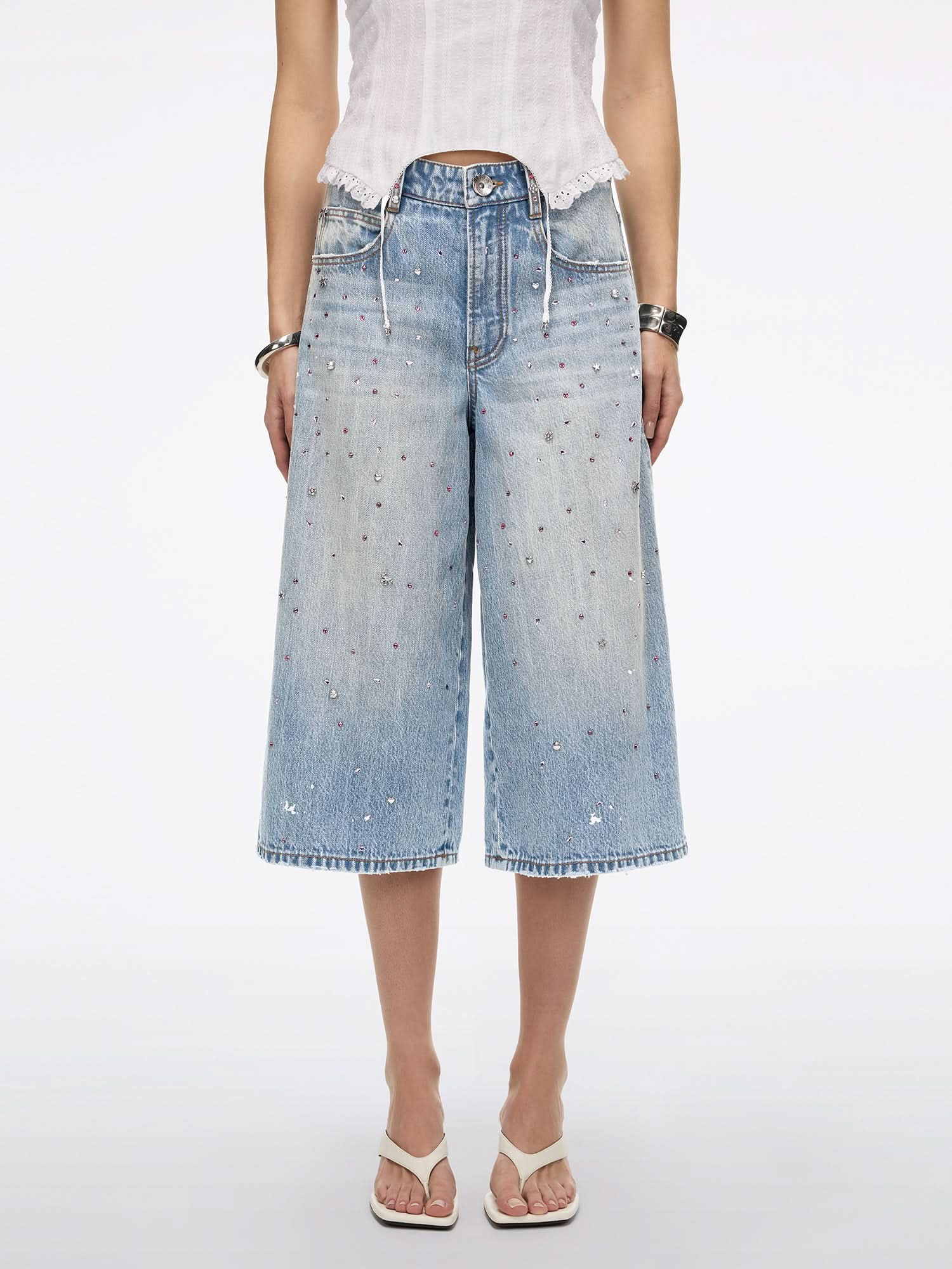Rhinestone Denim Jeans