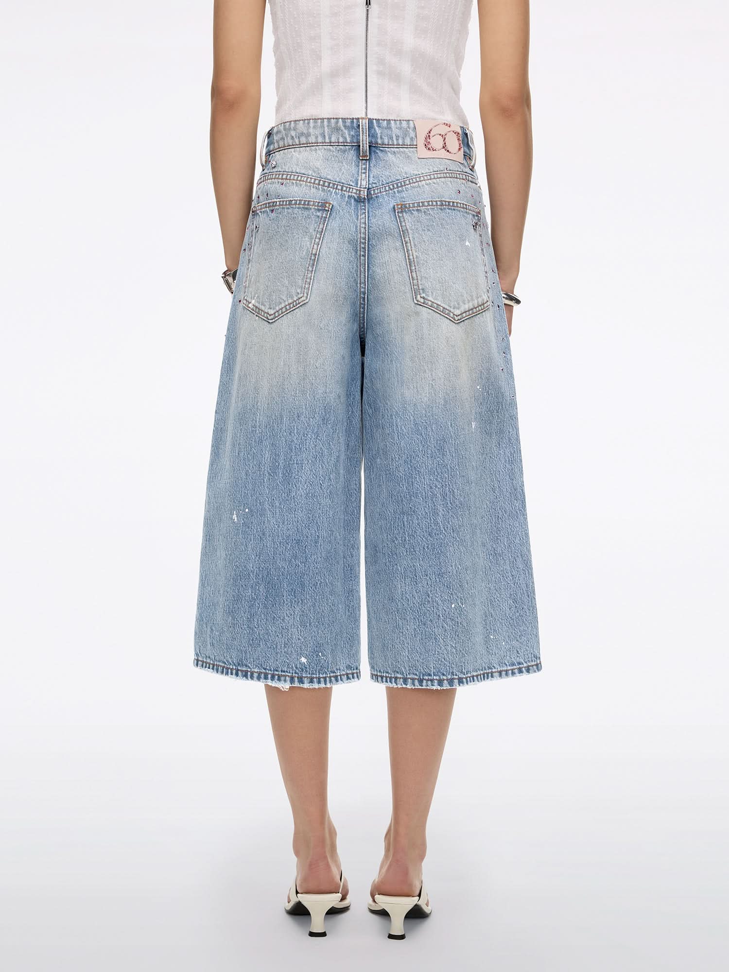 Rhinestone Denim Jeans